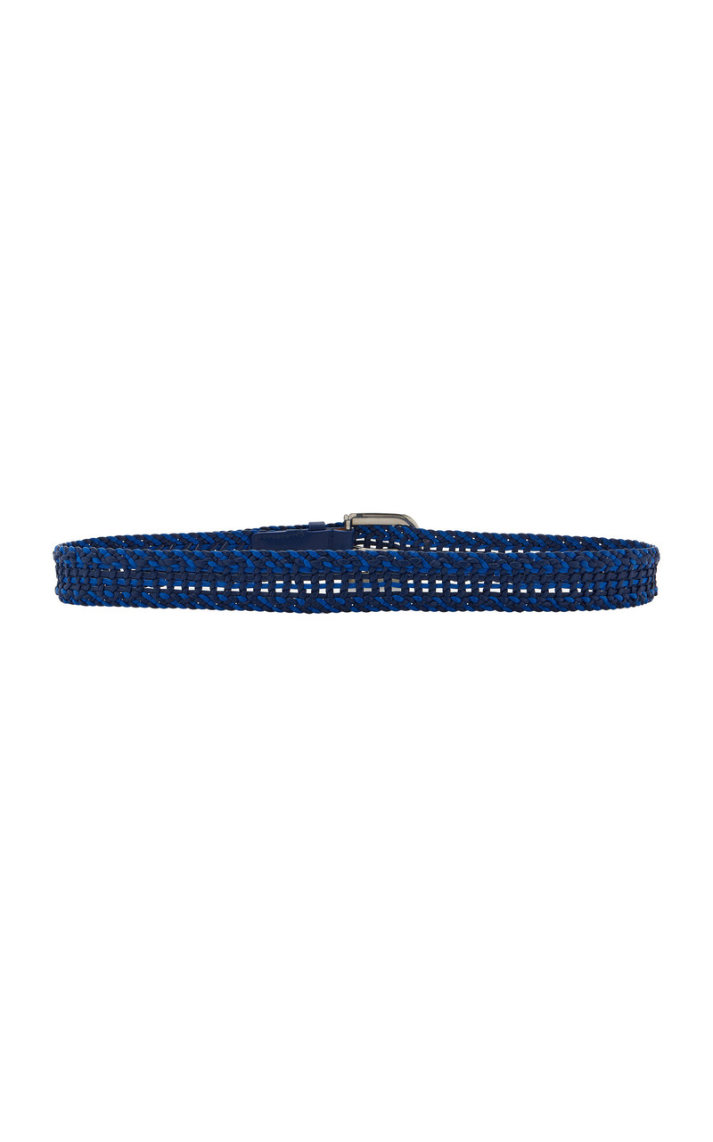 GABRIELA HEARST Sam Woven Belt Woven blue outlook