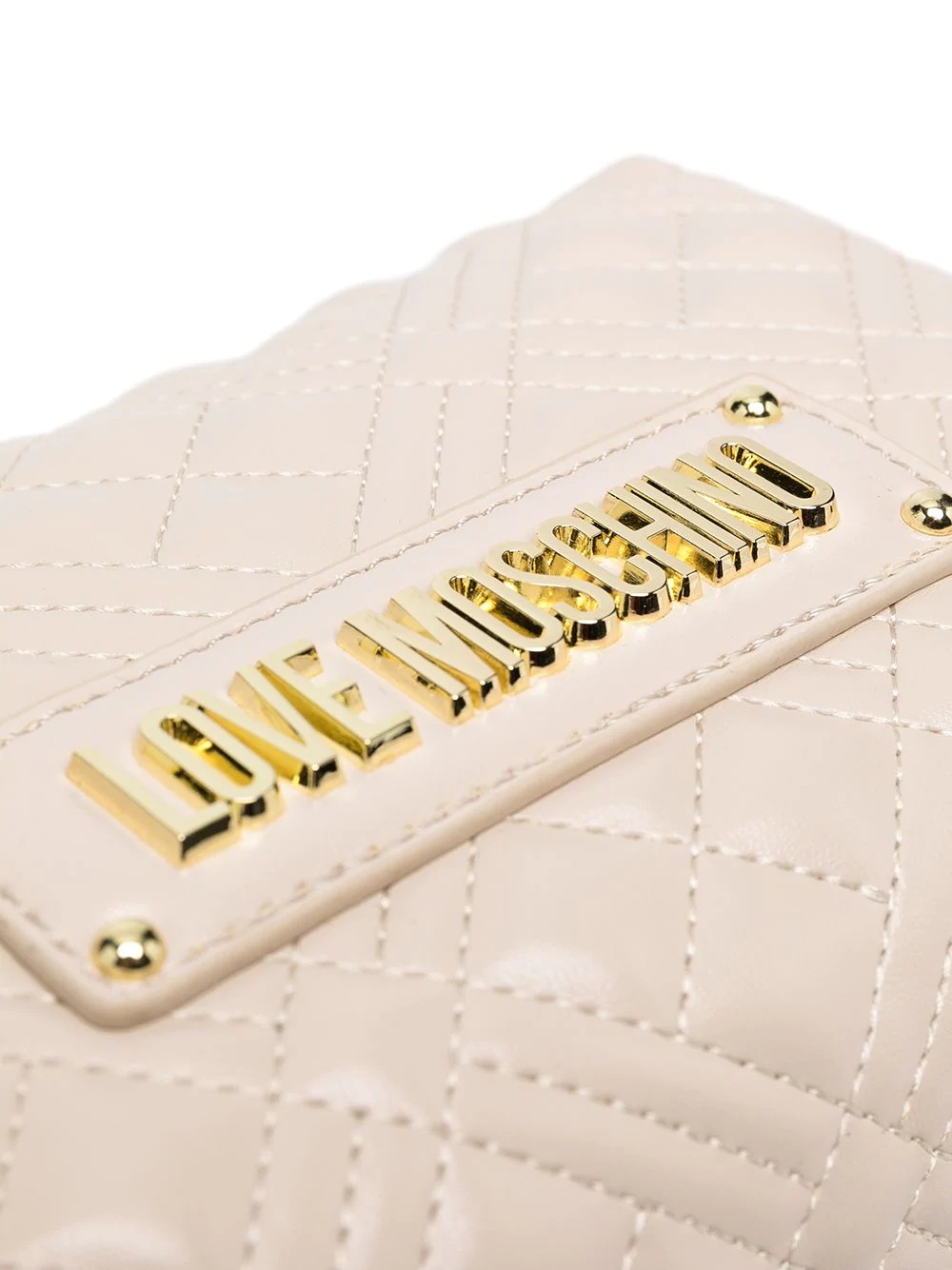 quilted logo lettering clutch - 4