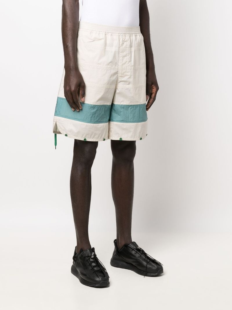 two-tone panelled shorts - 3