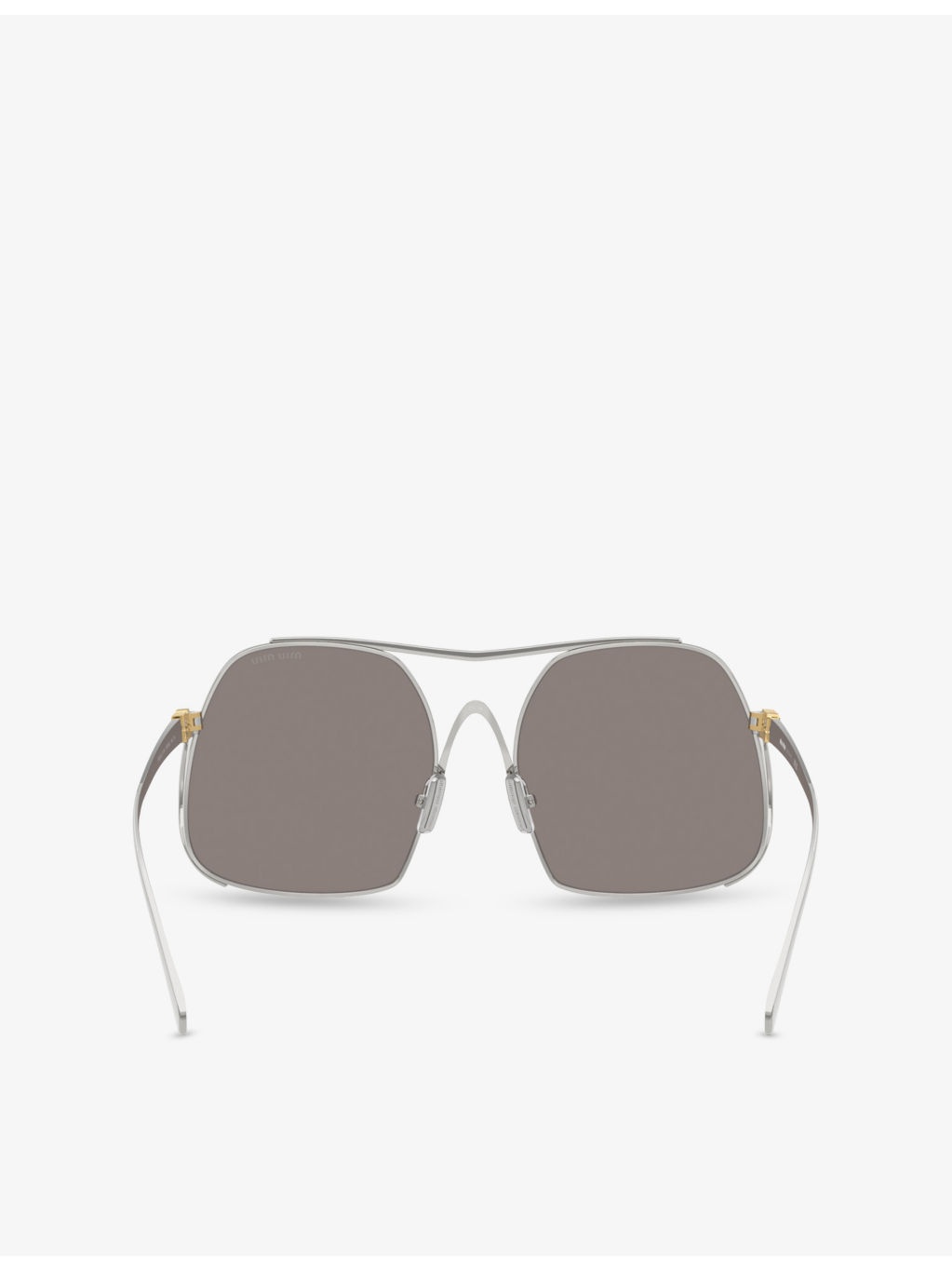MU A55S Square-Frame Metal Sunglasses - 4