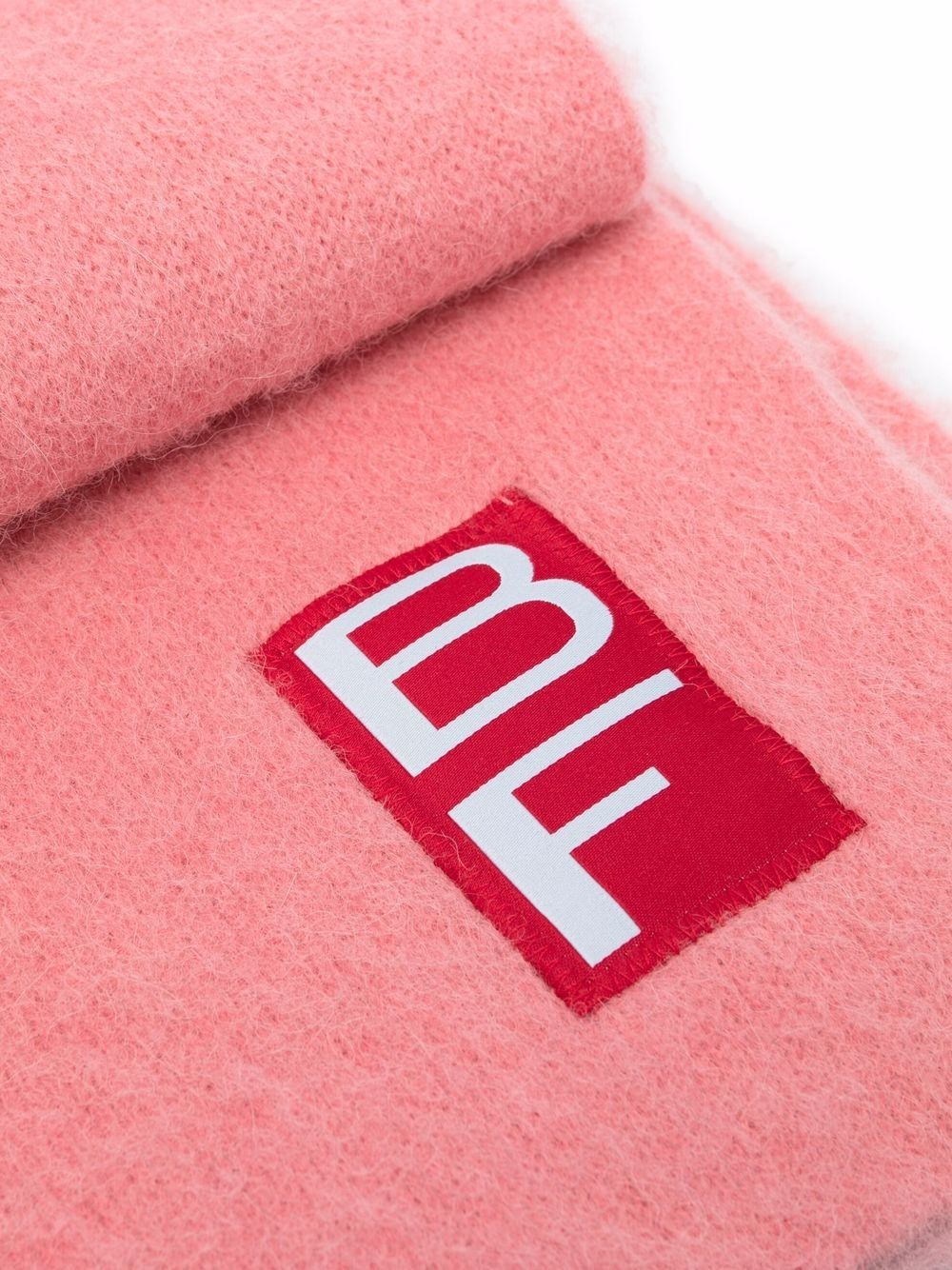 logo-patch long scarf - 3