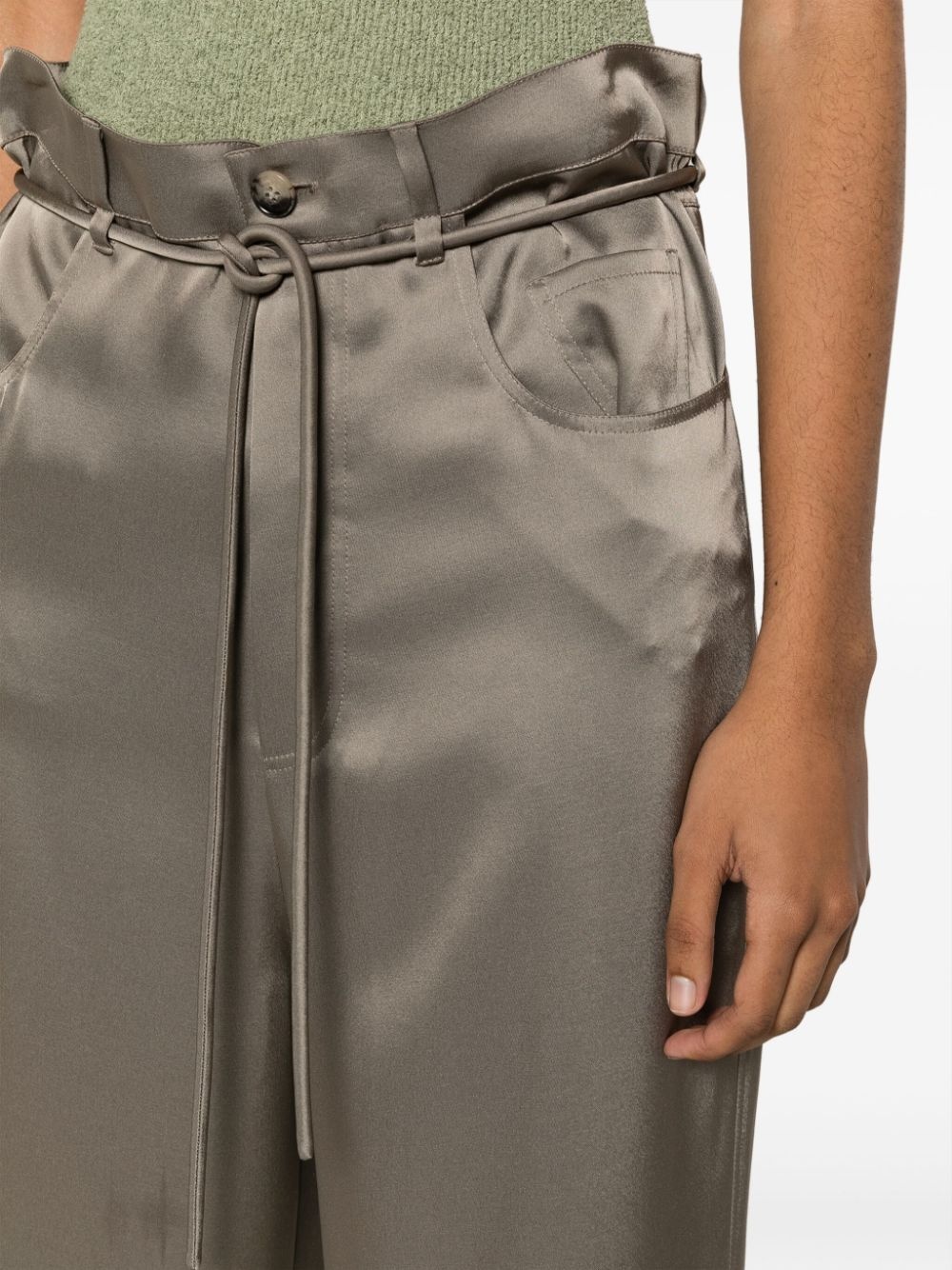 Sato satin-finish palazzo pants - 5