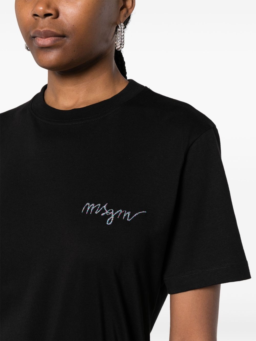 logo-embroidered T-shirt - 5