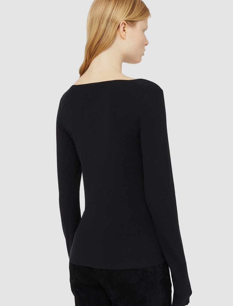 Silk Stretch V Neck Top 4