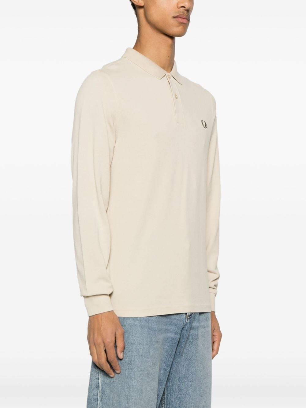 logo-embroidered cotton polo shirt - 3