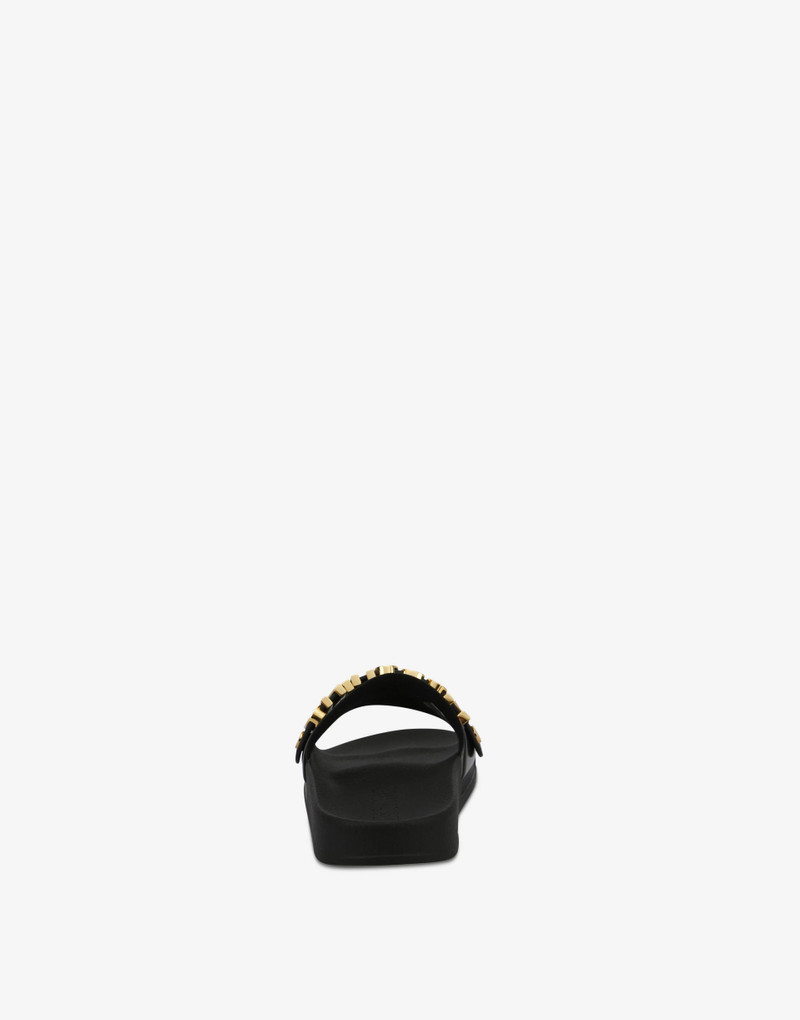 Moschino POOL SLIDES IN PVC LETTERING LOGO outlook