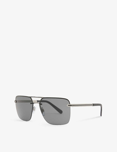 BVLGARI BV5054 61 aviator-frame metal sunglasses outlook