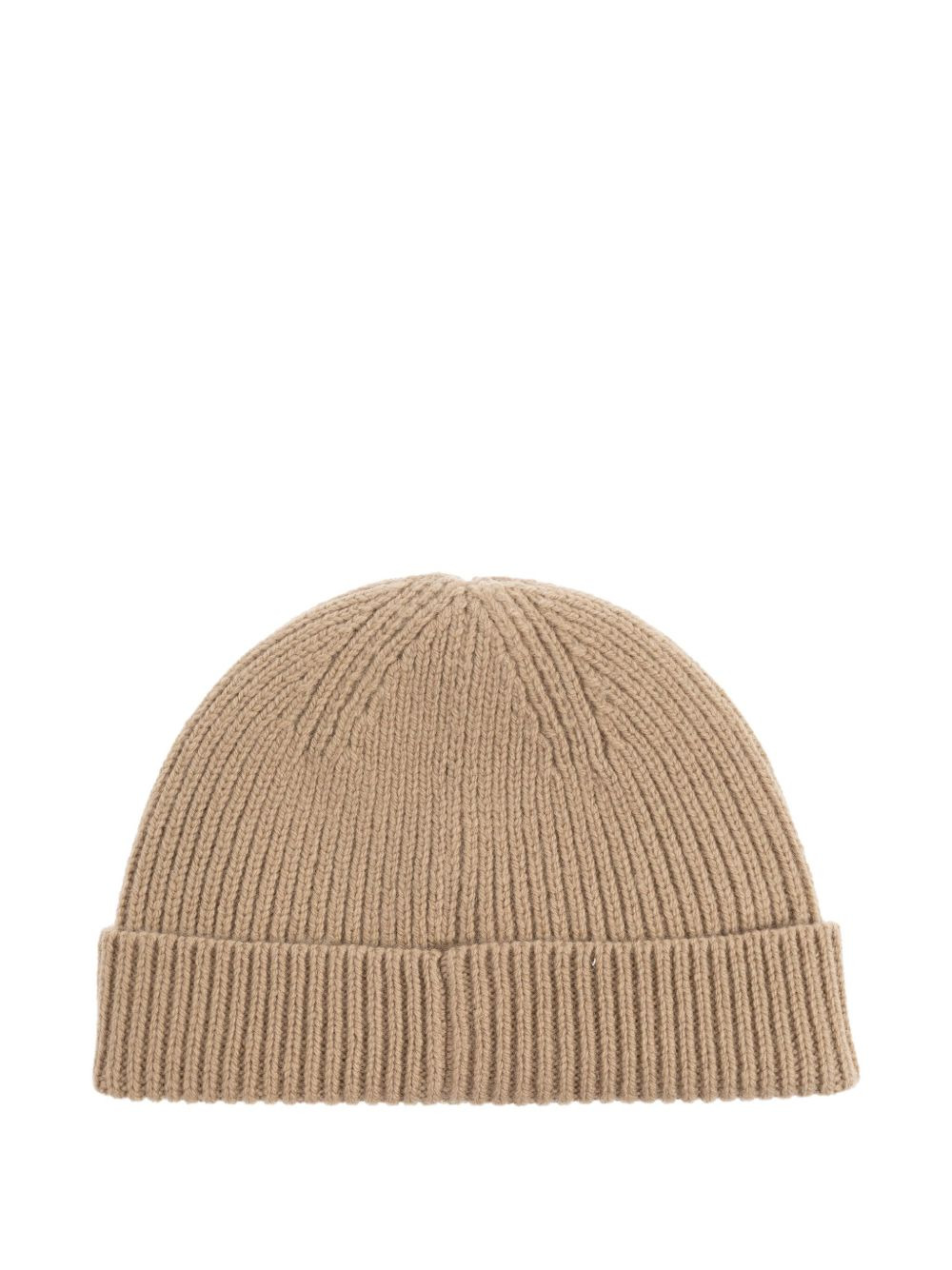 logo-plaque ribbed beanie - 2