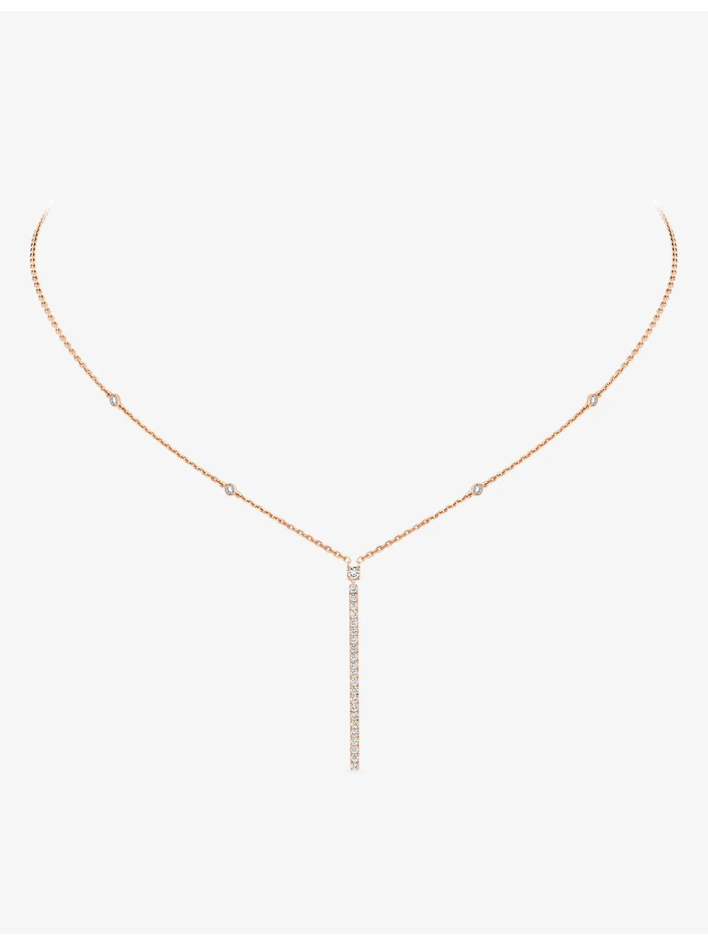 Gatsby Bar 18ct Gold And 0.38ct Diamond Necklace - 1