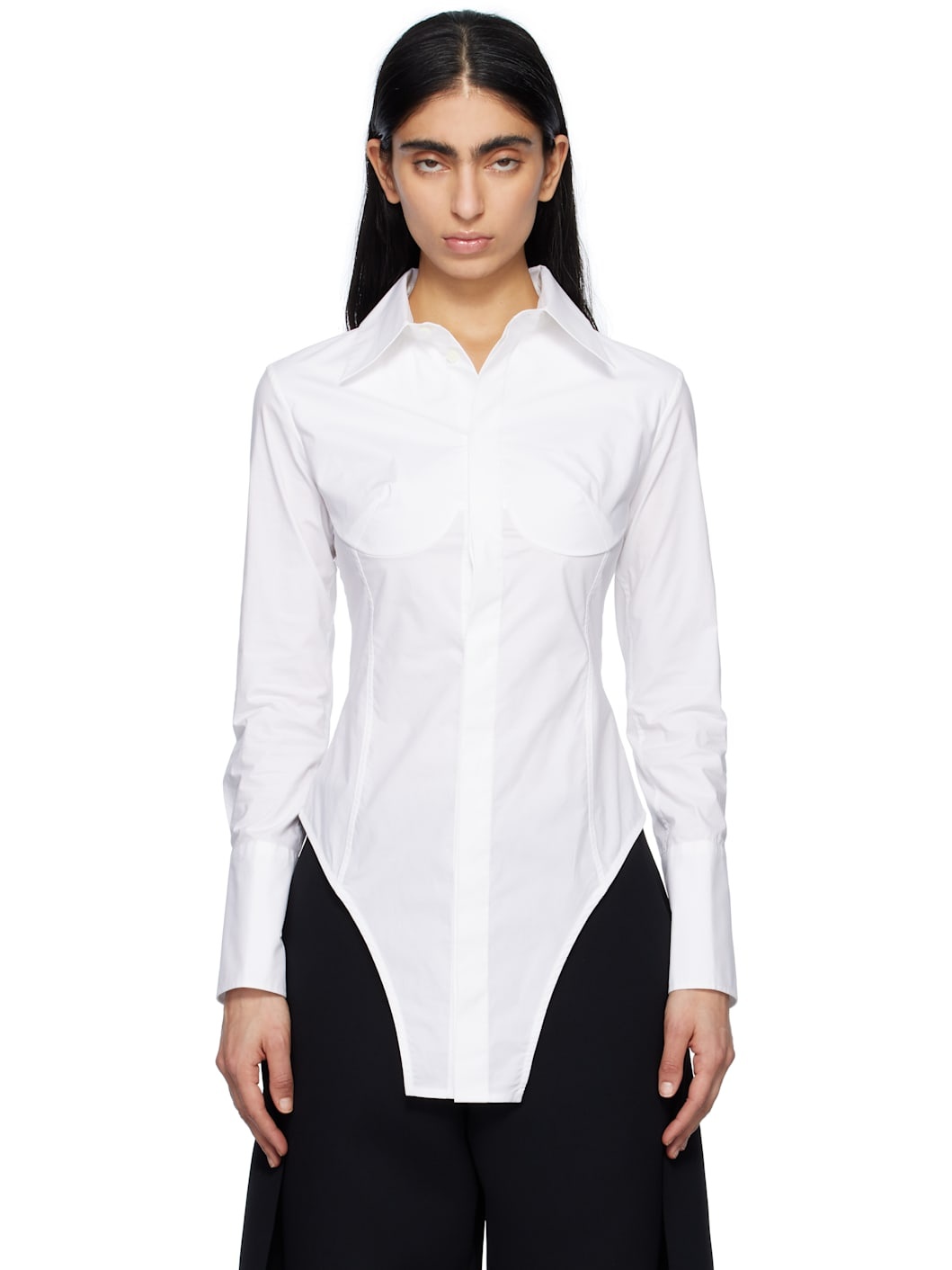 White 'The Bodysuit' Shirt - 1