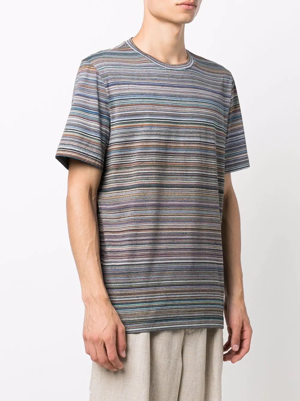 striped short-sleeved T-shirt - 3