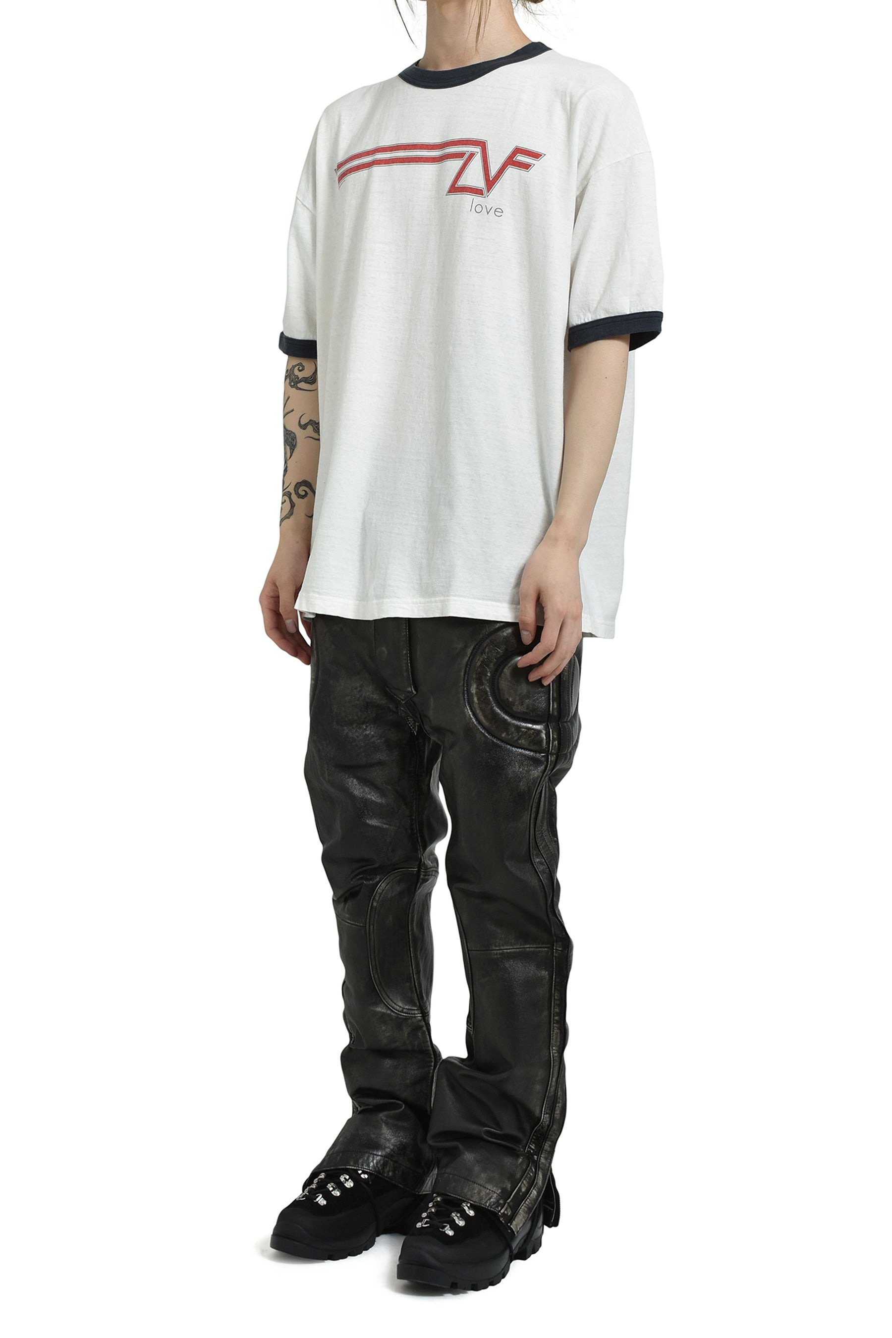 S/S RINGER T-SHIRT / WHT - 4