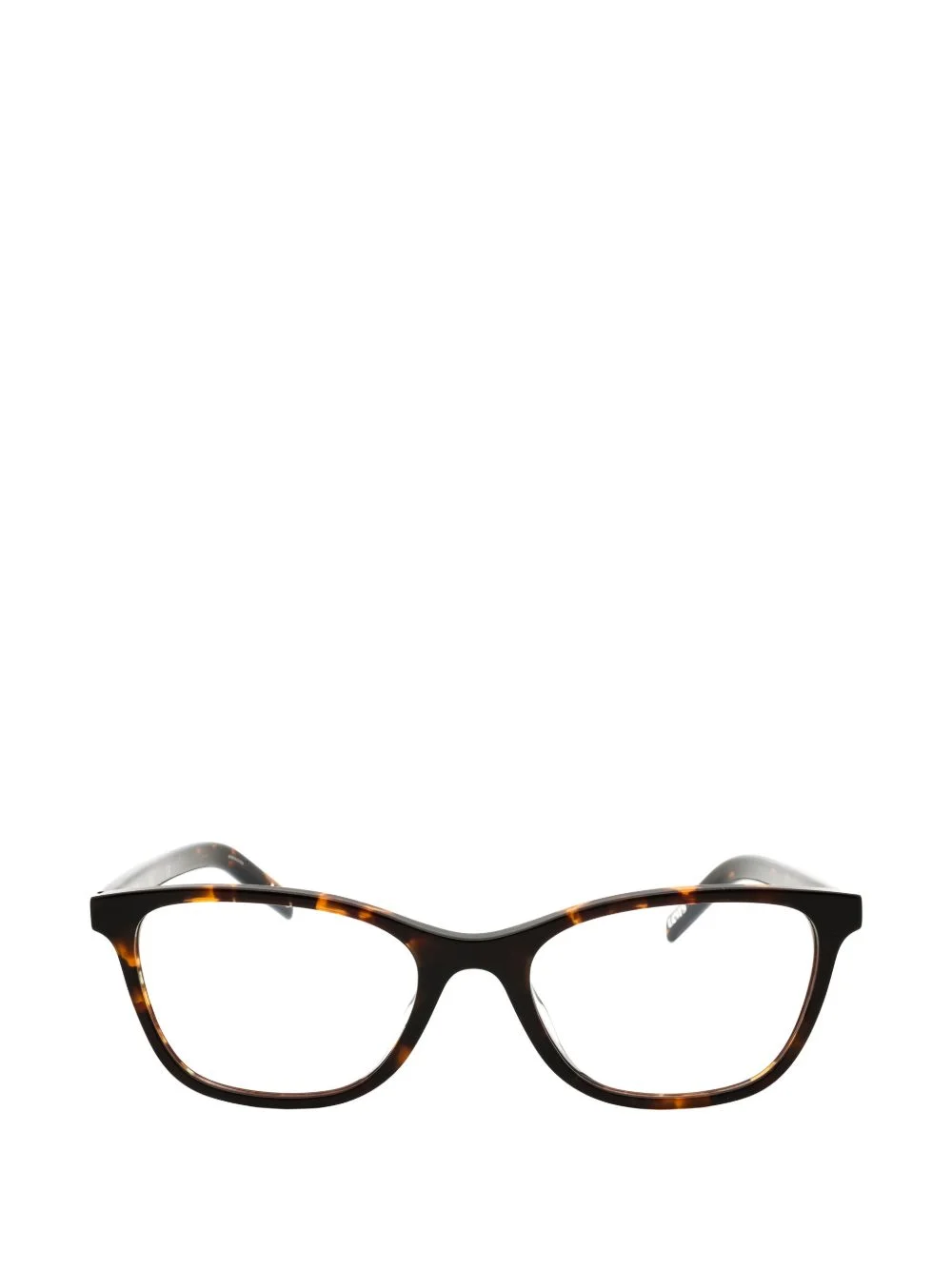 tortoiseshell-effect rectangle-frame glasses - 1