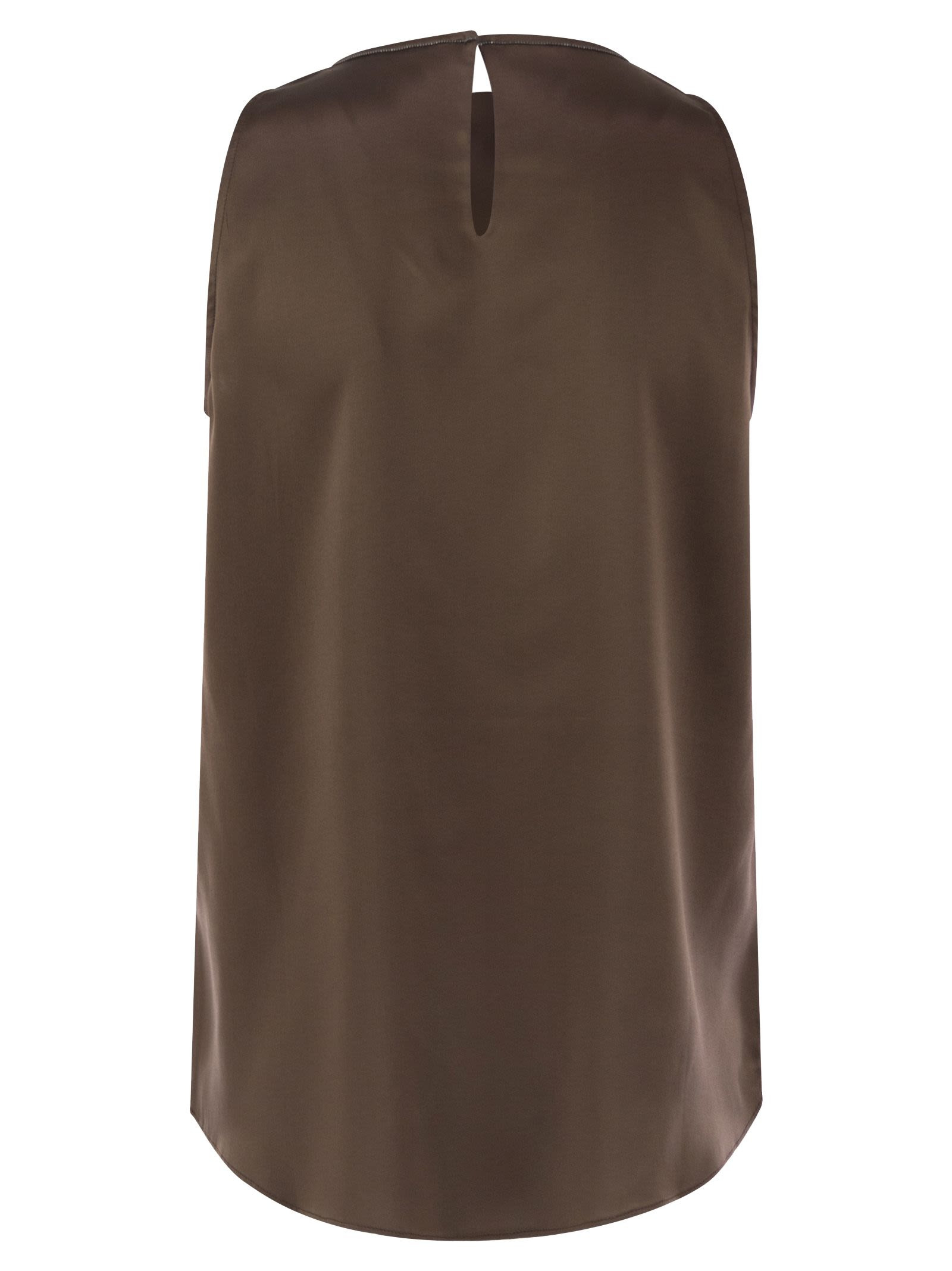 Brunello Cucinelli Women Stretch Silk Satin Top With Jewellery - 2