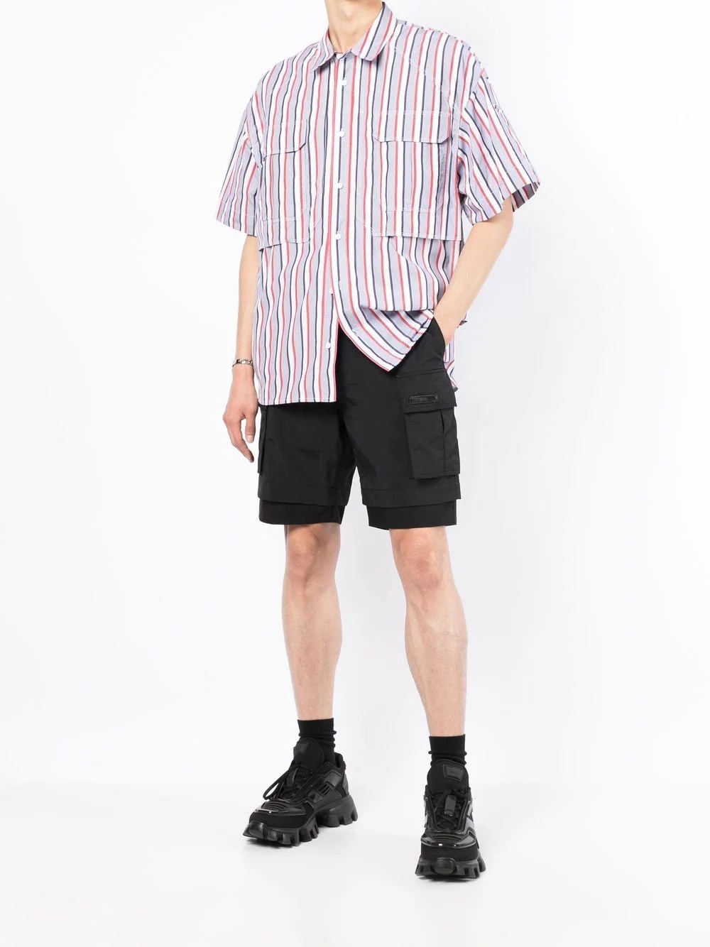 striped short-sleeve shirt - 2