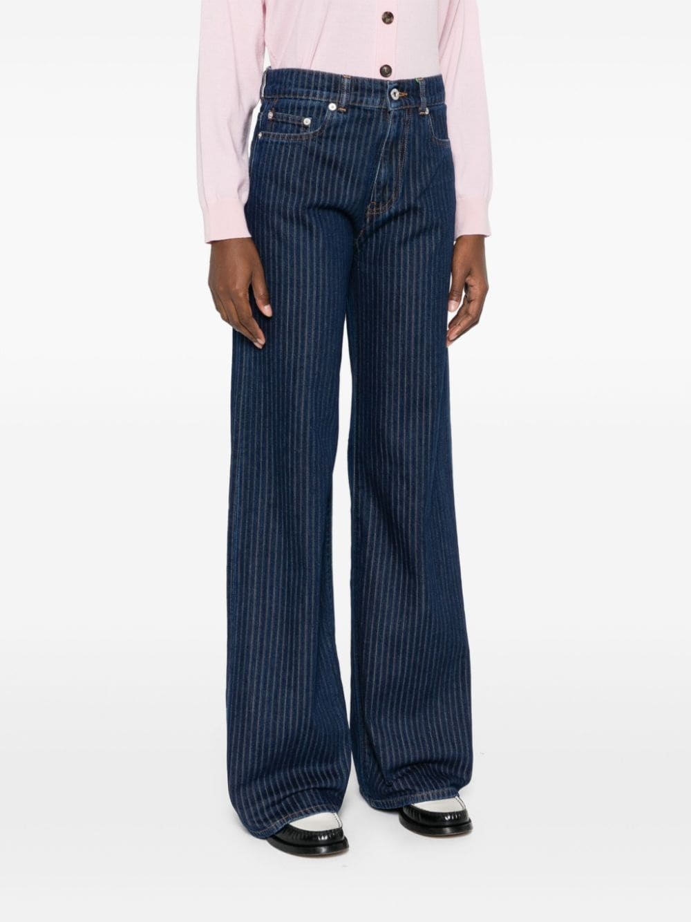 Ayame striped straight-leg jeans - 3