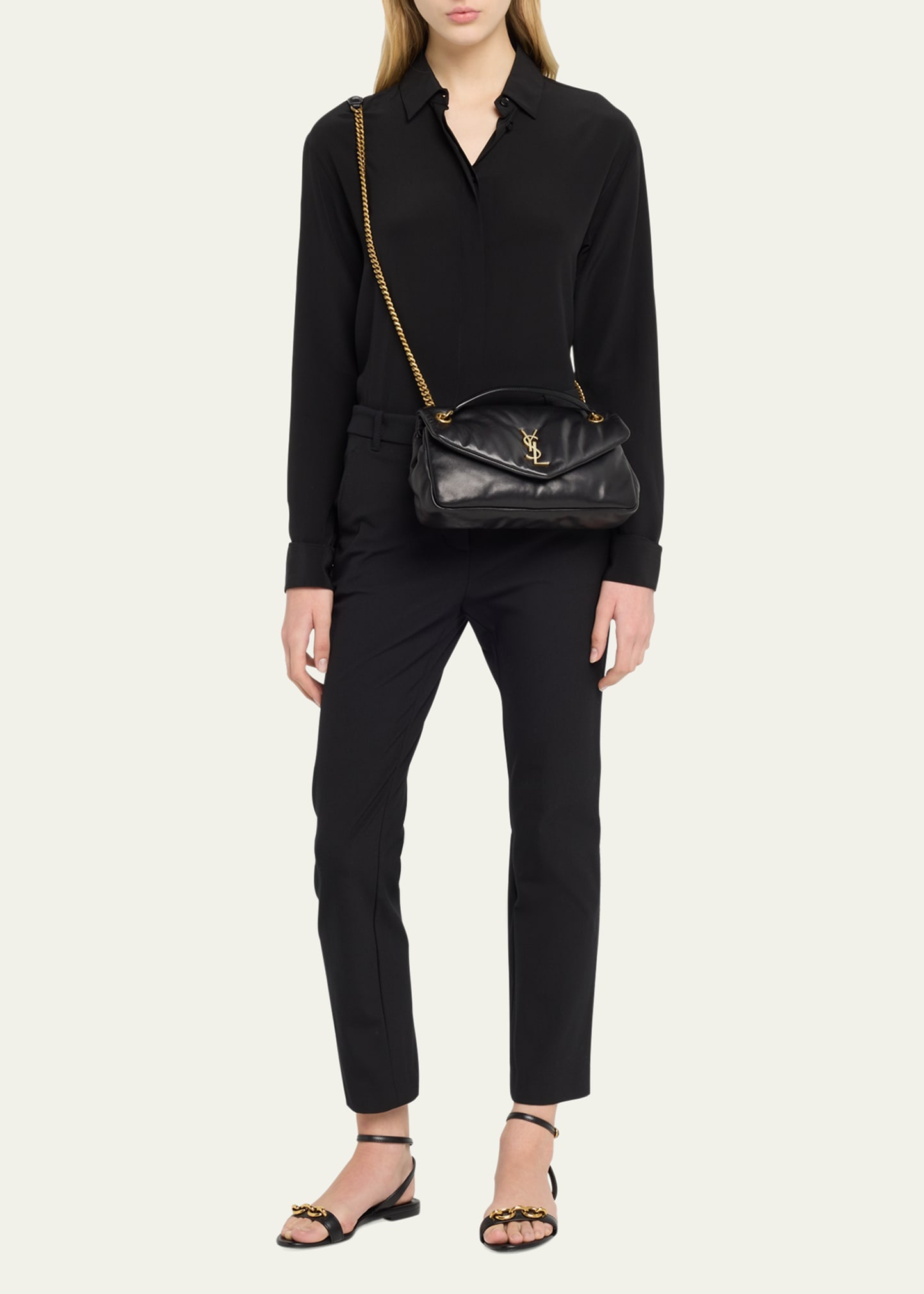 Calypso YSL Leather Chain Shoulder Bag - 5