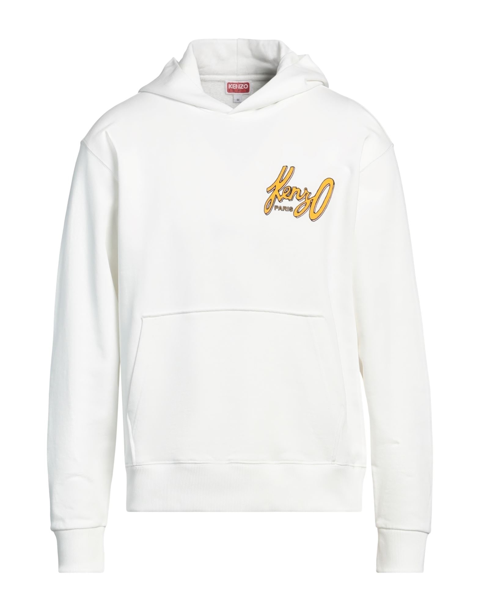 KENZO White Men's Hooded Sweatshirt yoox REVERSIBLE