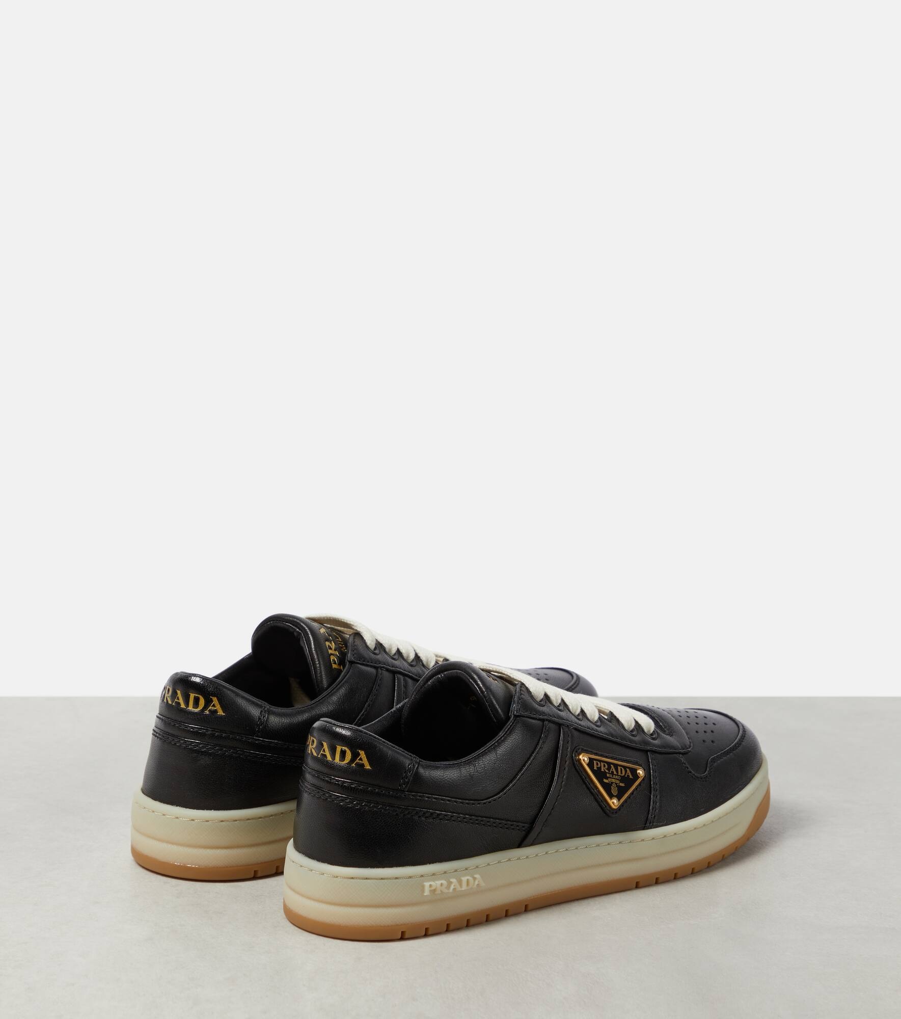 Downtown leather low-top sneakers - 3