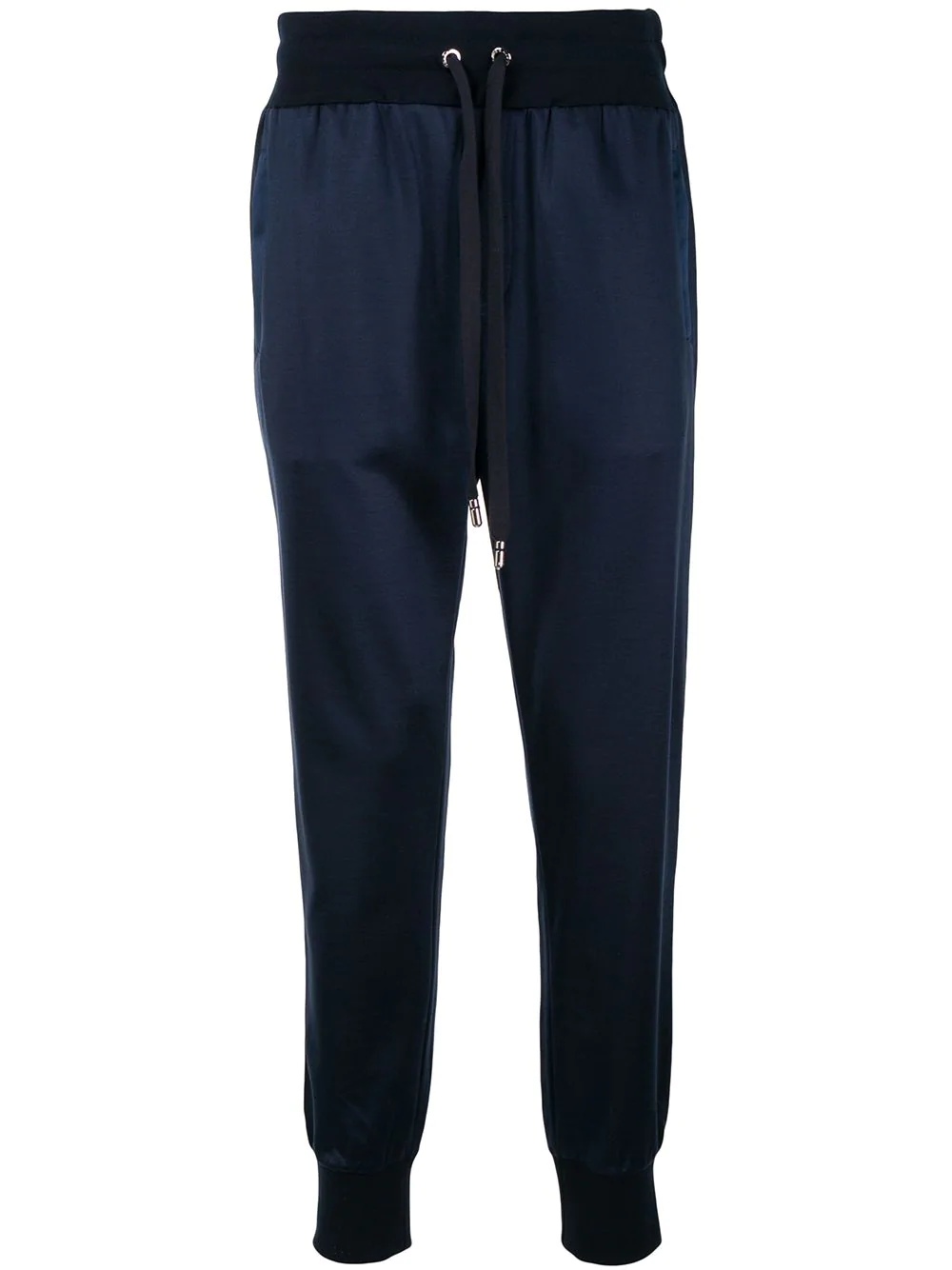 drawstring silk track pants - 1