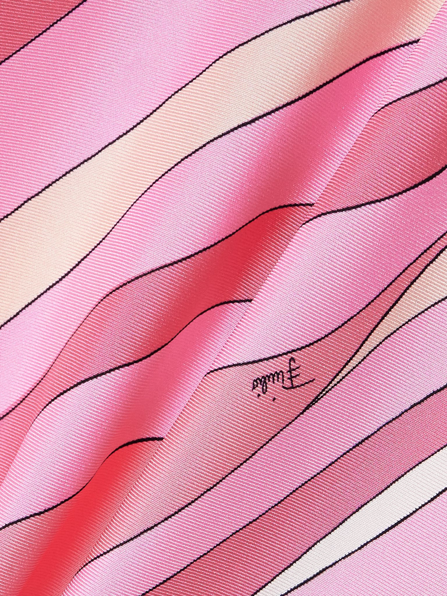 Halterneck printed silk-twill midi dress Pink - 4