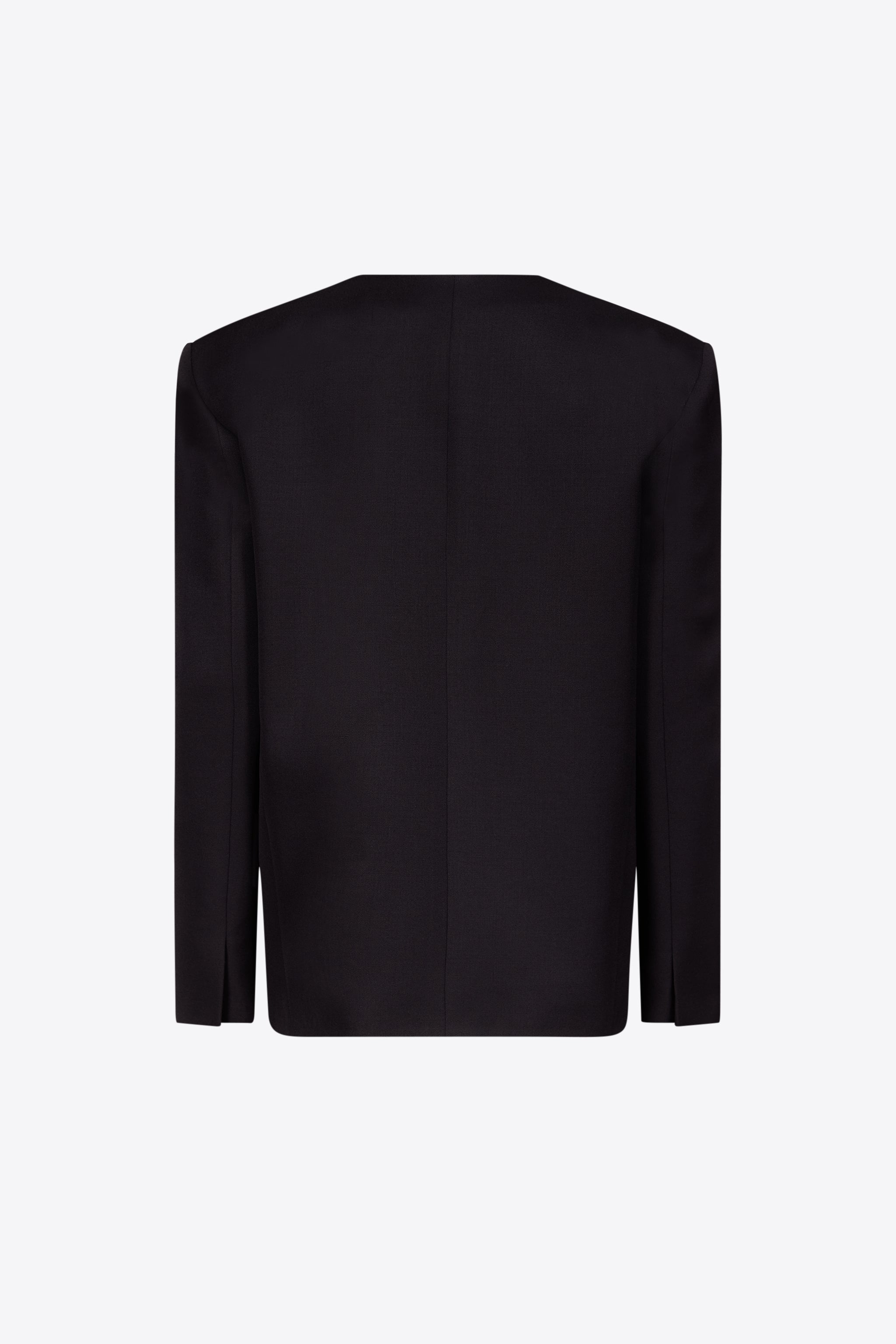 CRYSTAL BROOCH COLLARLESS BLAZER - 2