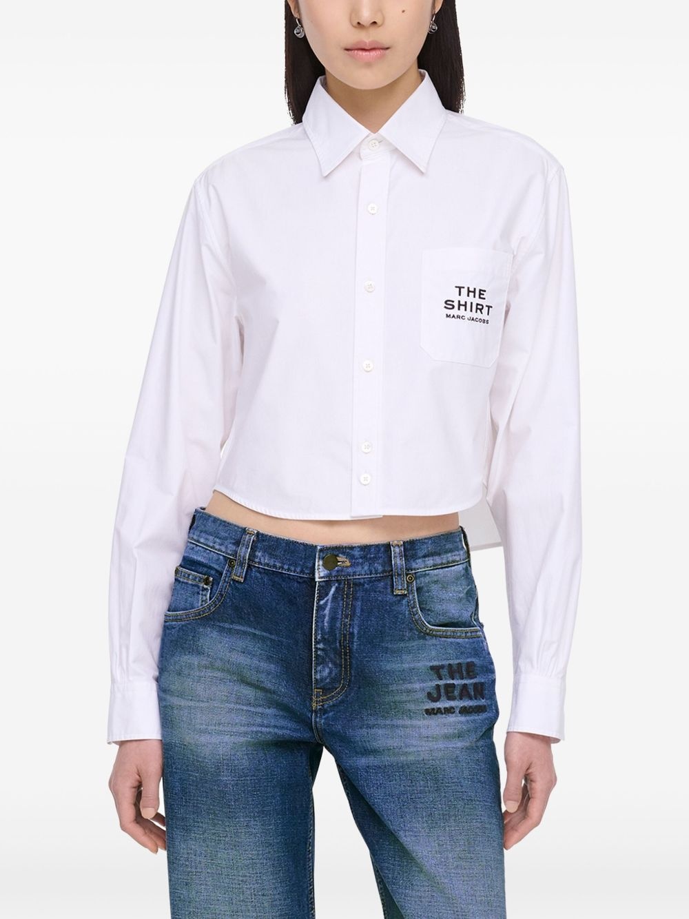 logo-embroidered shirt - 4