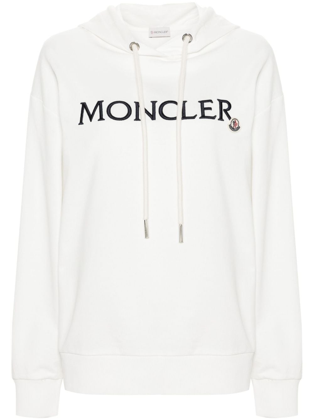 logo-embroidered cotton hoodie - 1