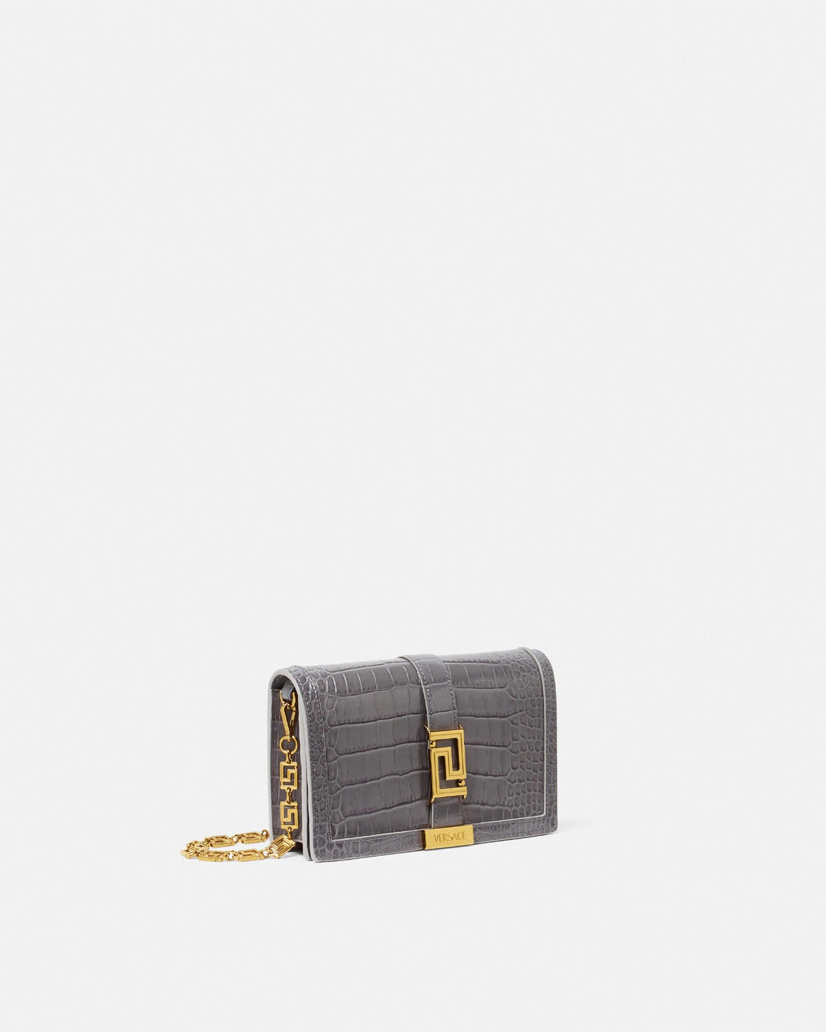 Croc-Effect Greca Goddess Mini Bag - 2