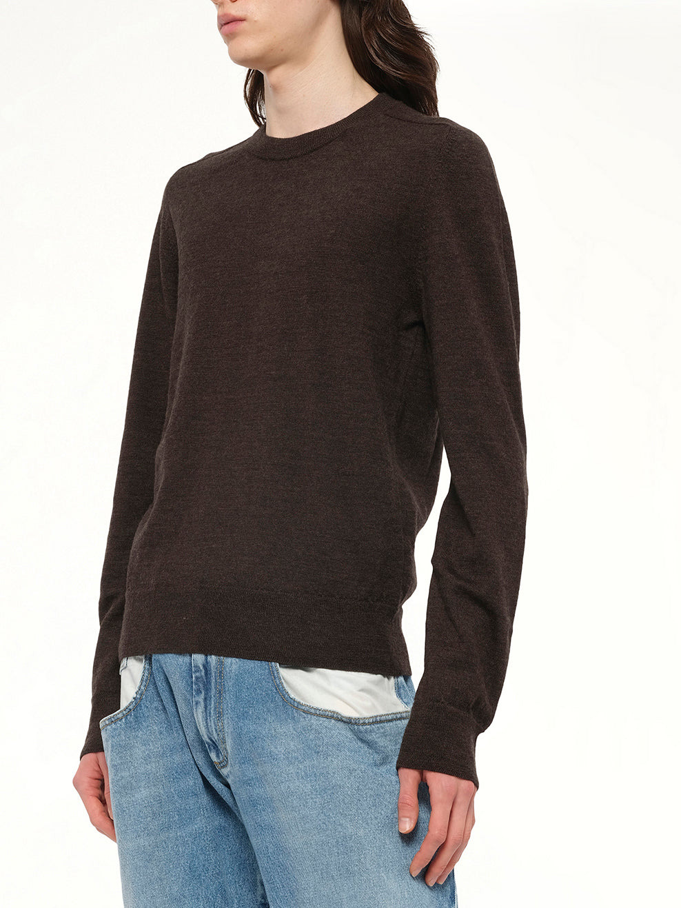 Gauge 12 Knit Sweater in Dark Brown - 6