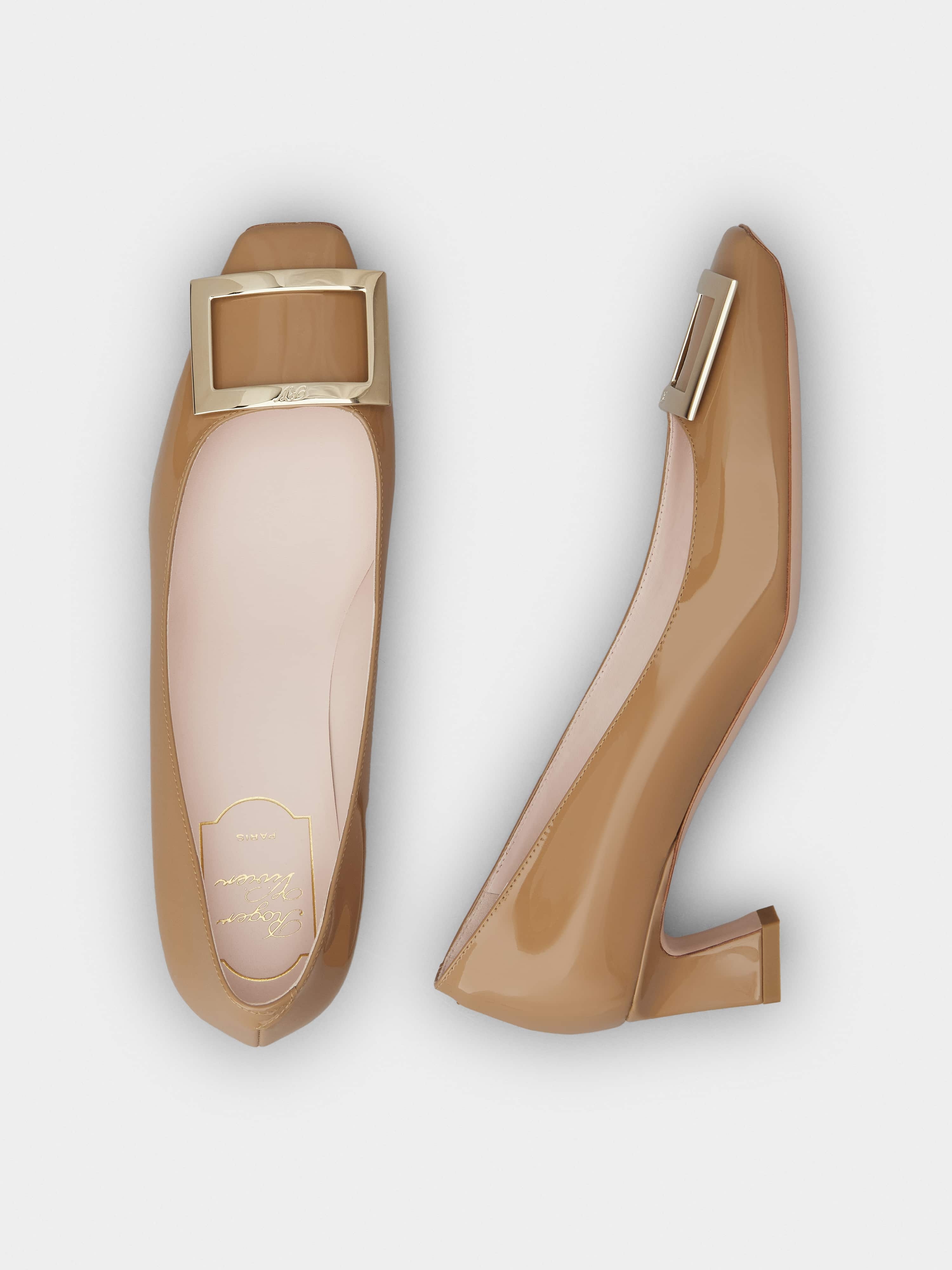 Trompette Metal Buckle Pumps in Patent Leather - 4