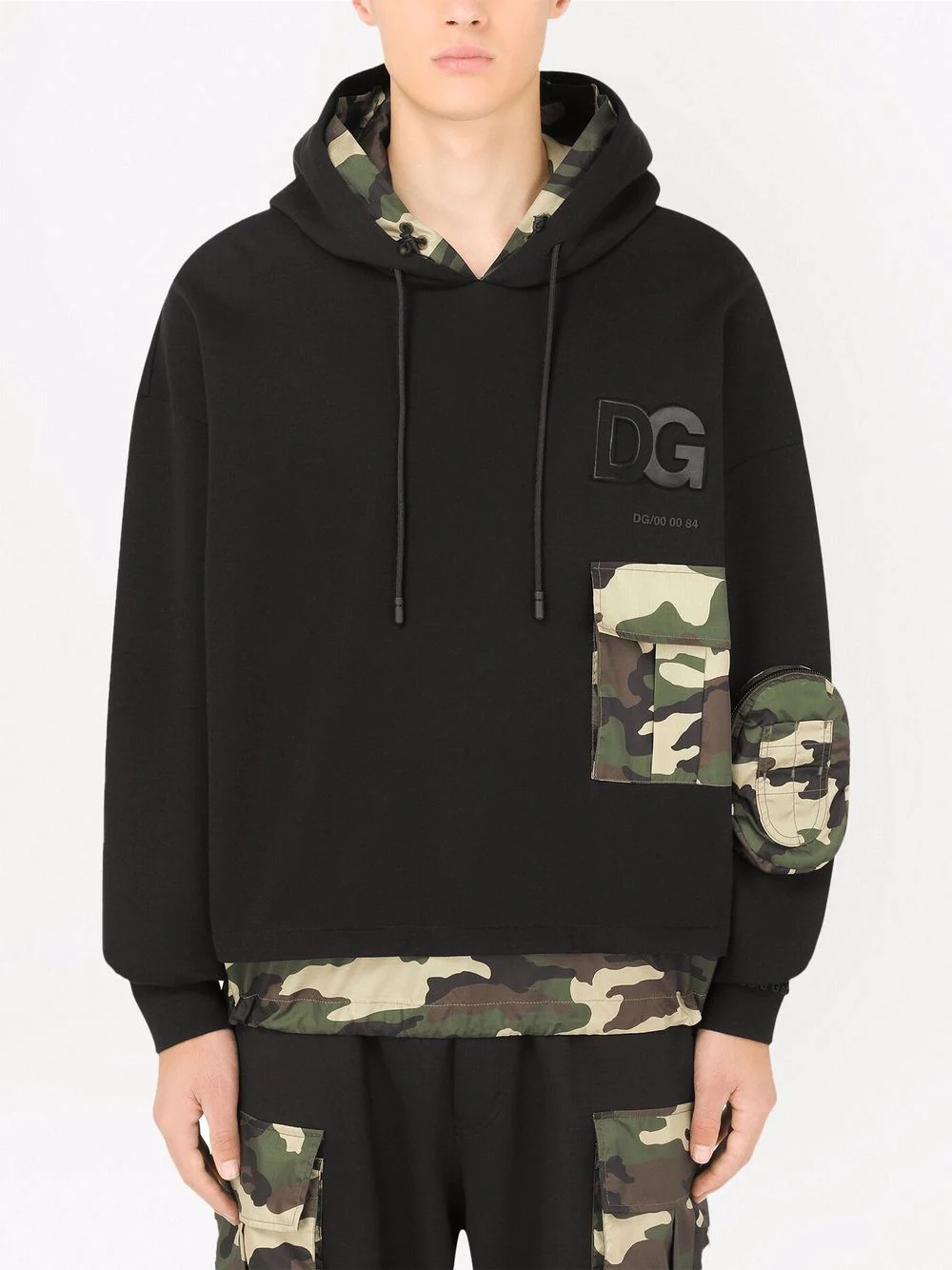 camouflage-print logo hoodie - 3