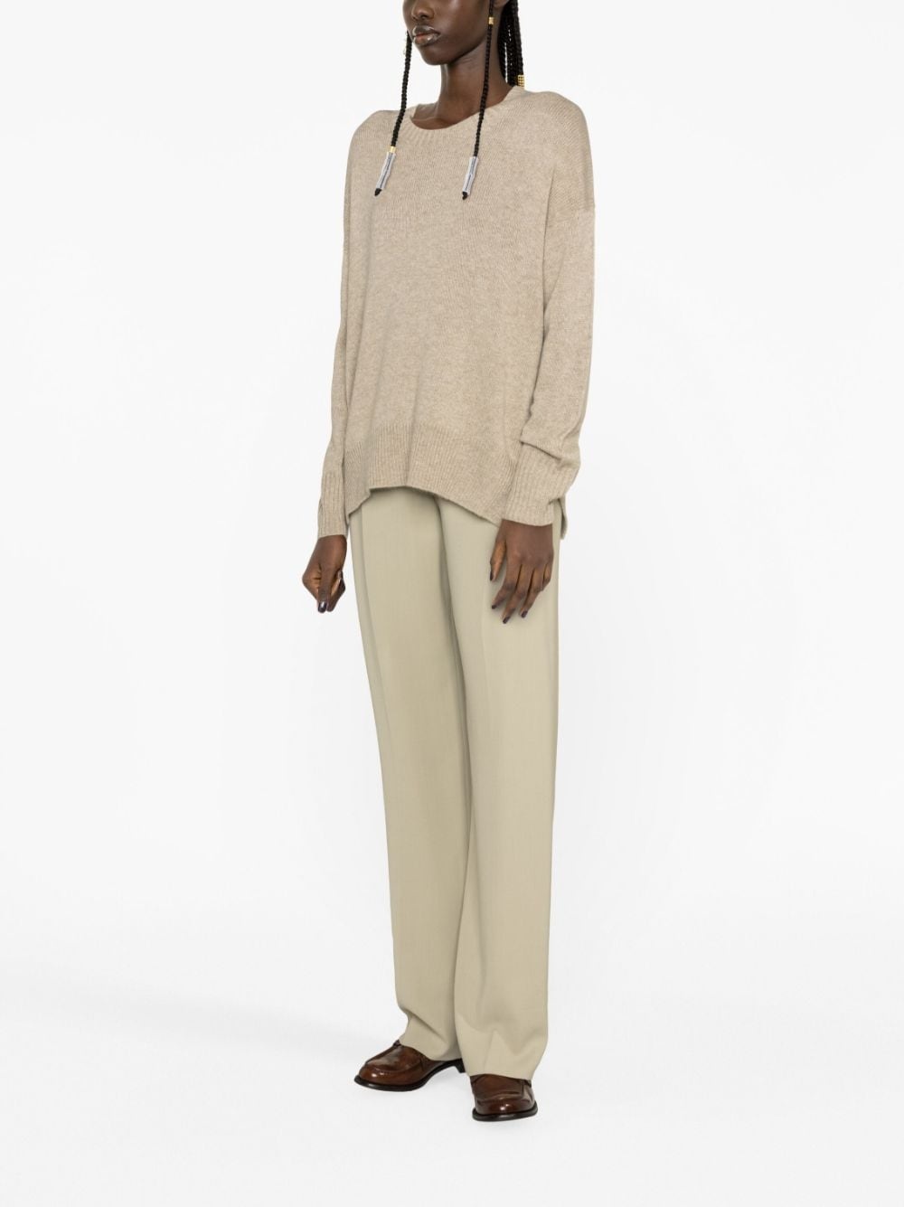 drop-shoulder cashmere jumper - 4