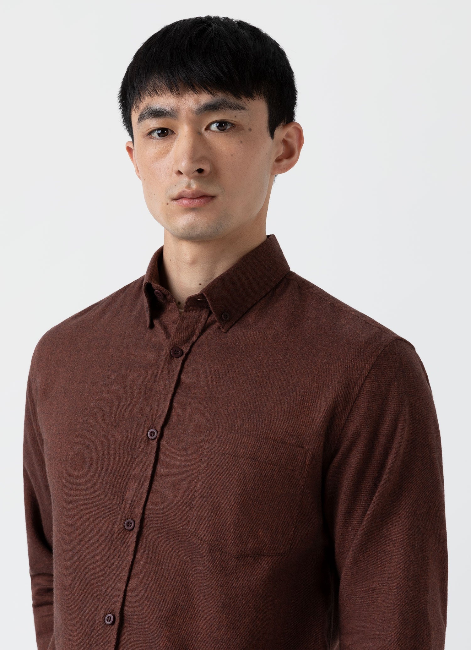 Brushed Cotton Flannel Shirt - 5