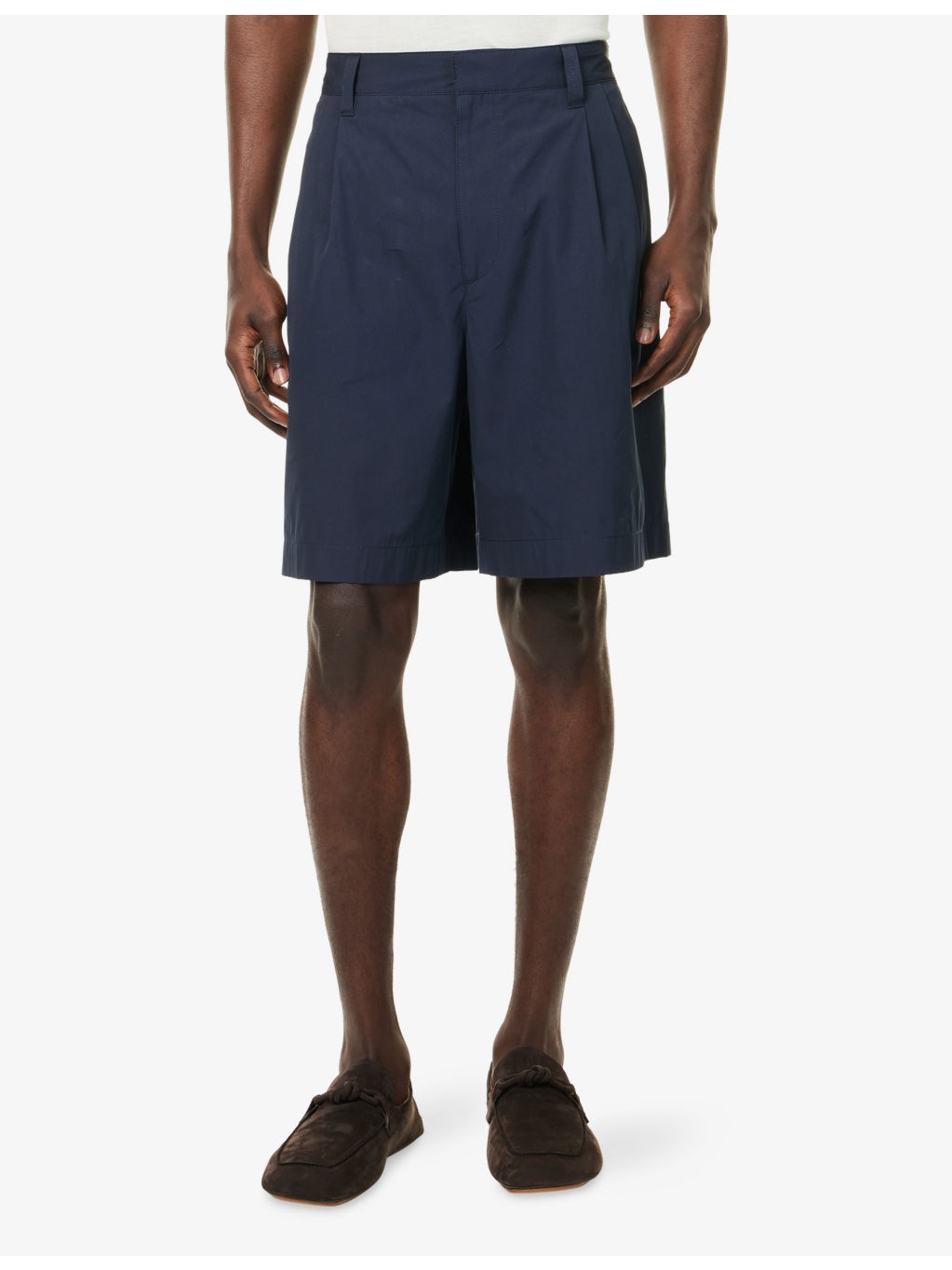 Compact Mid-Rise Cotton-Blend Shorts - 3