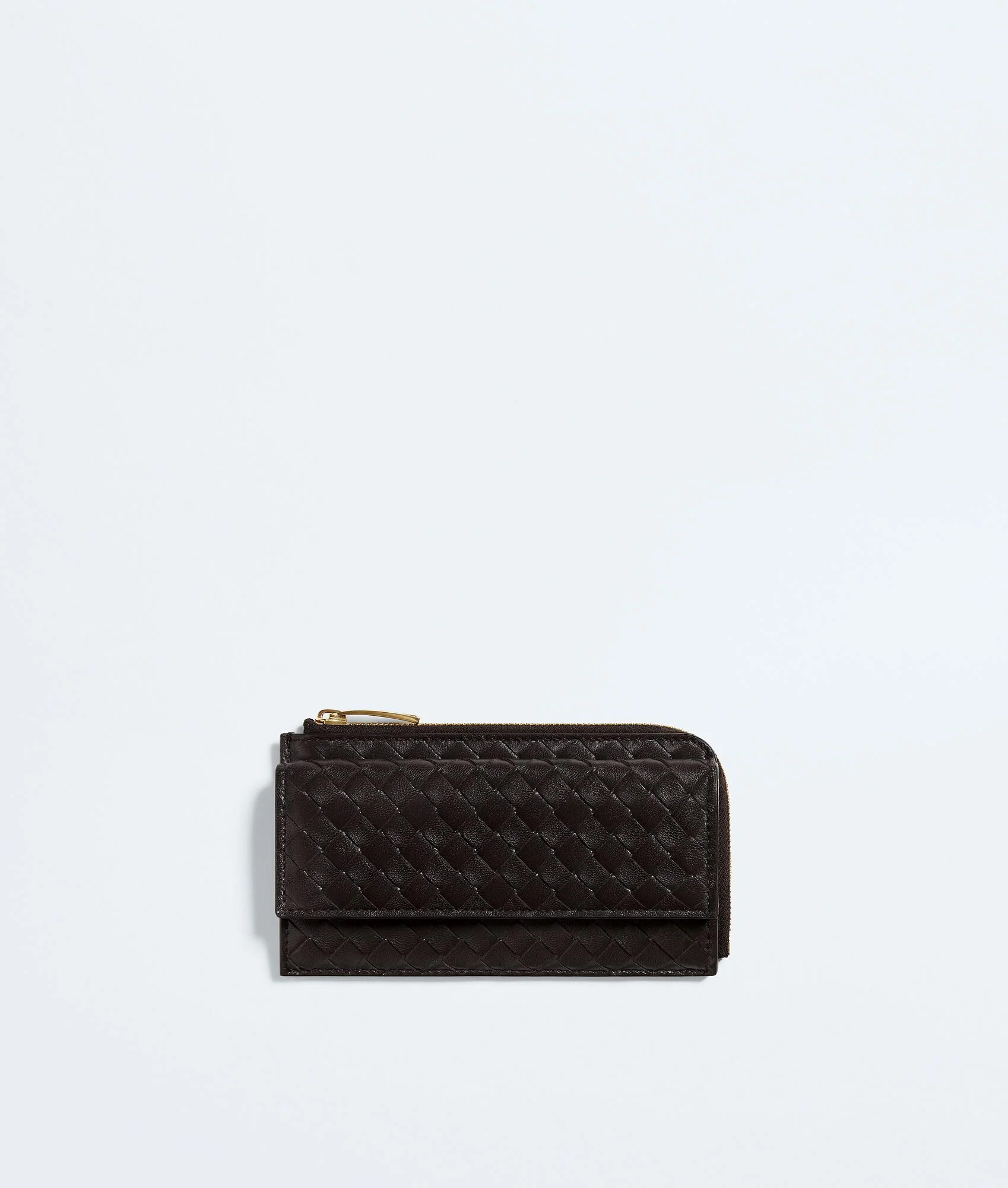 Intrecciato Piccolo L-Zipped Card Case with Flap - 1