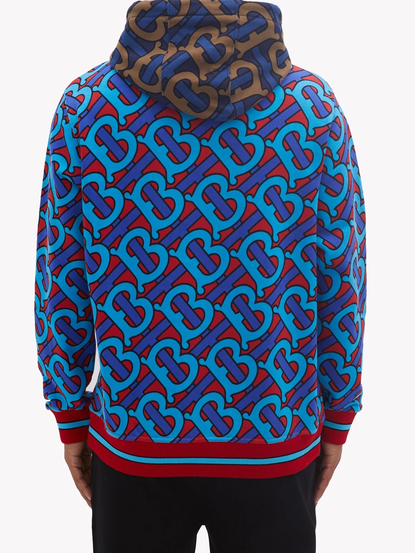 Manslow TB-print cotton-jersey hooded sweatshirt - 5