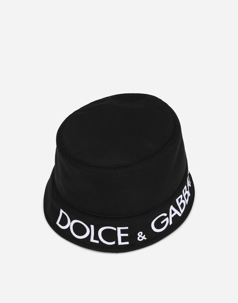 Dolce & Gabbana Nylon bucket hat with Dolce&Gabbana embroidery outlook