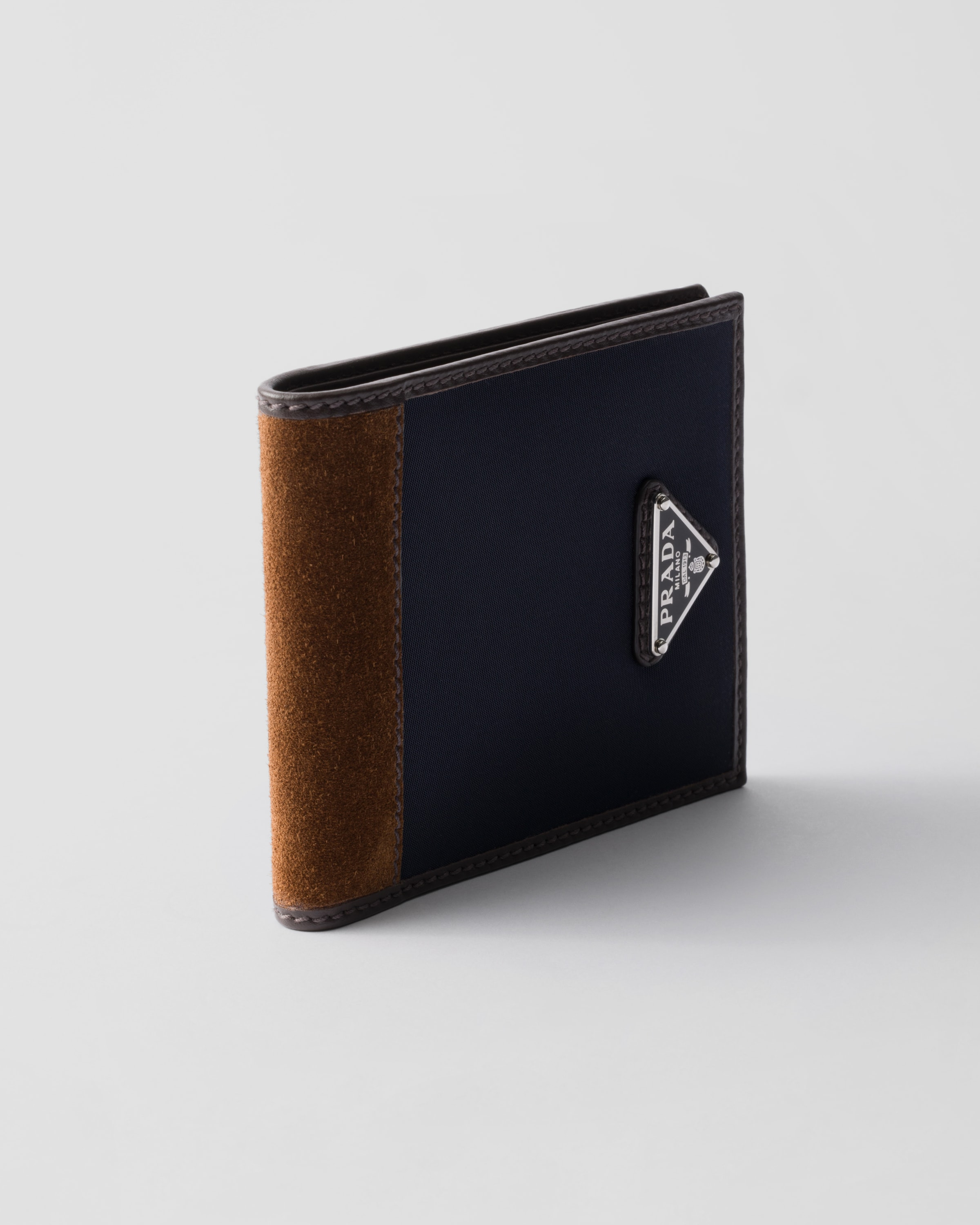 Re-Nylon and leather wallet - 4