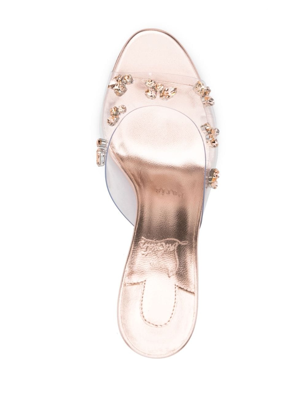 Degraqueen 85mm embellished mules - 4