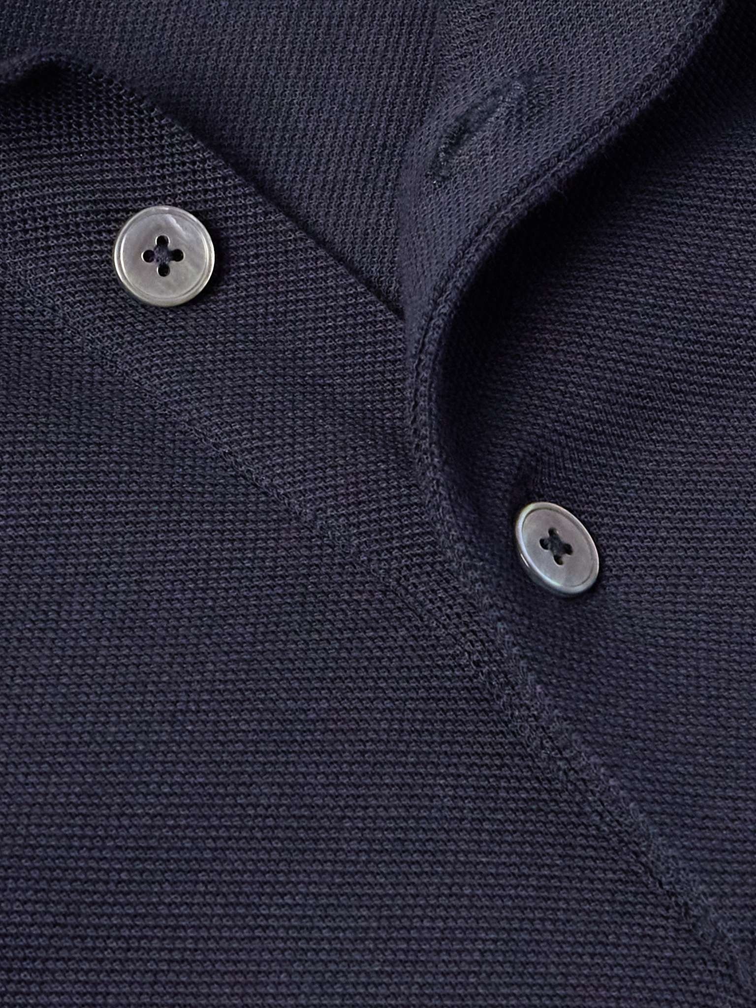 Logo-Appliquéd Cotton-Piqué Polo Shirt - 4