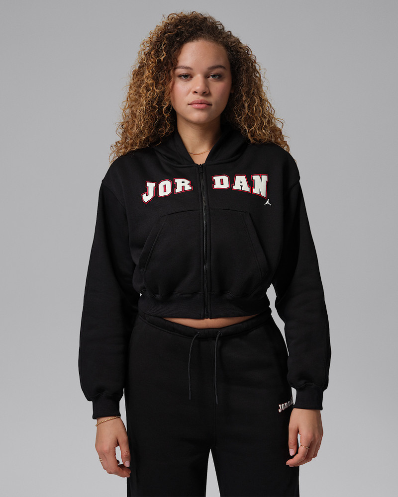 Jordan Brooklyn Fleece Women's Full-Zip Mod-Crop Hoodie 1