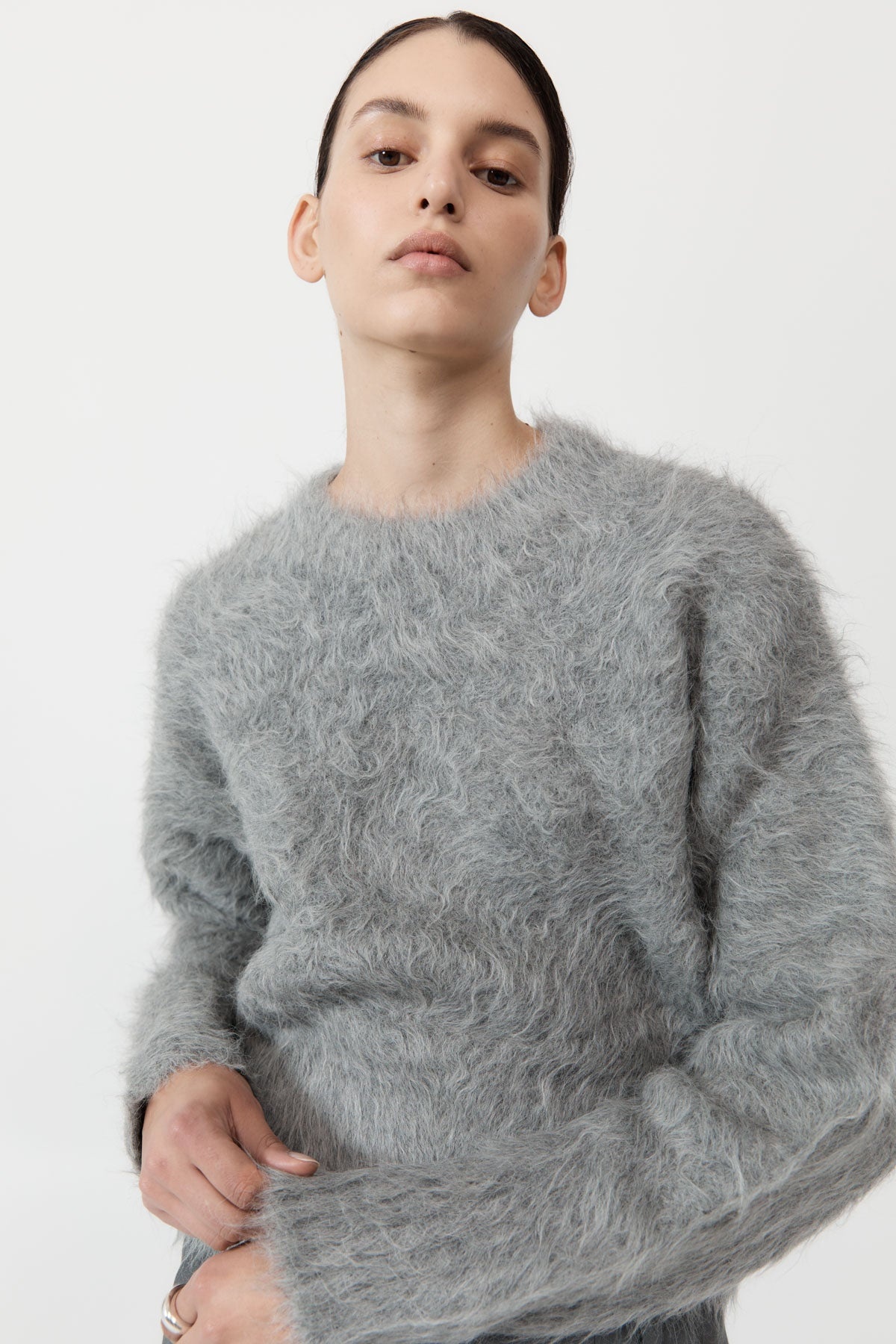 Alpaca Sweater - Soft Grey - 2