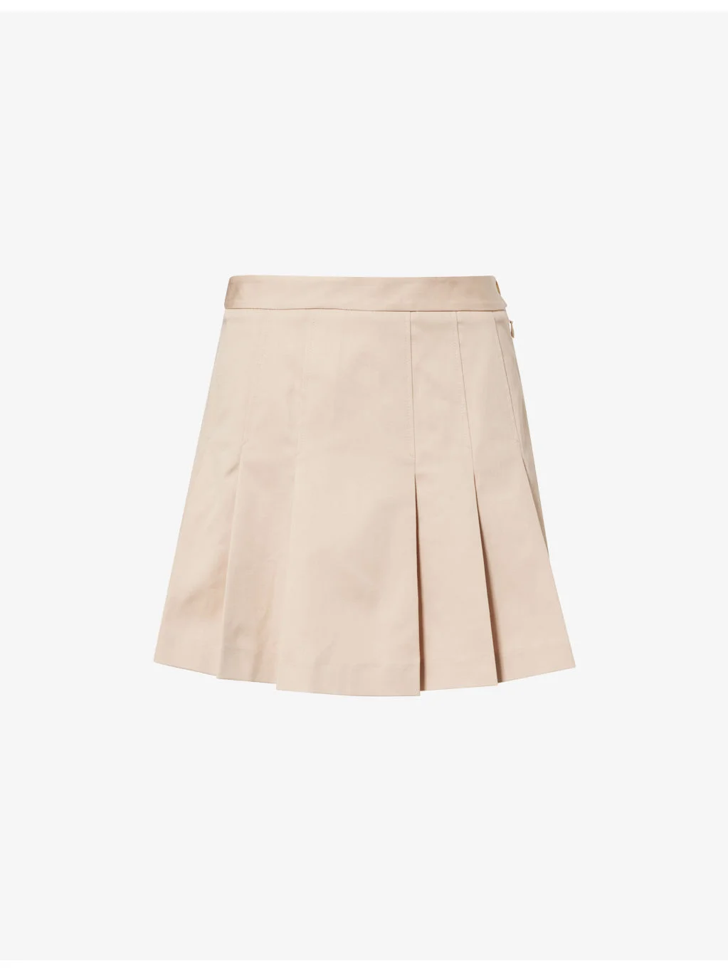 Pleated Logo-Embroidered Cotton-Blend Mini Skirt - 1