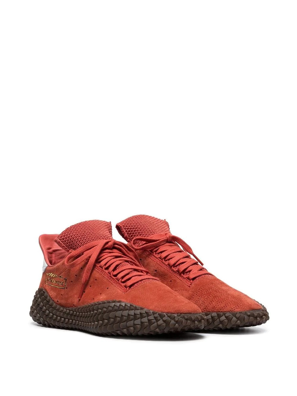 orange Kamanda 01 suede low-top sneakers - 3