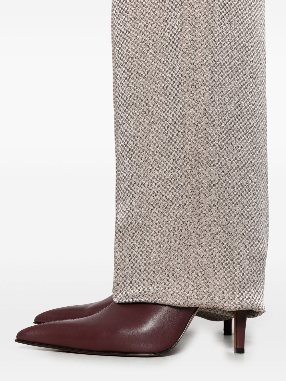 pattern-jacquard trousers - 5