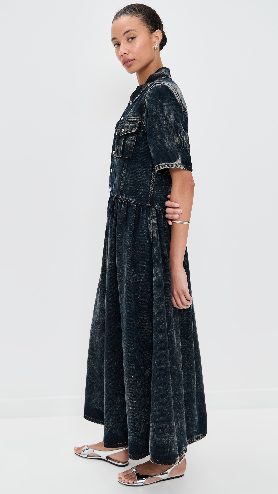 Light Denim Long Dress - 3