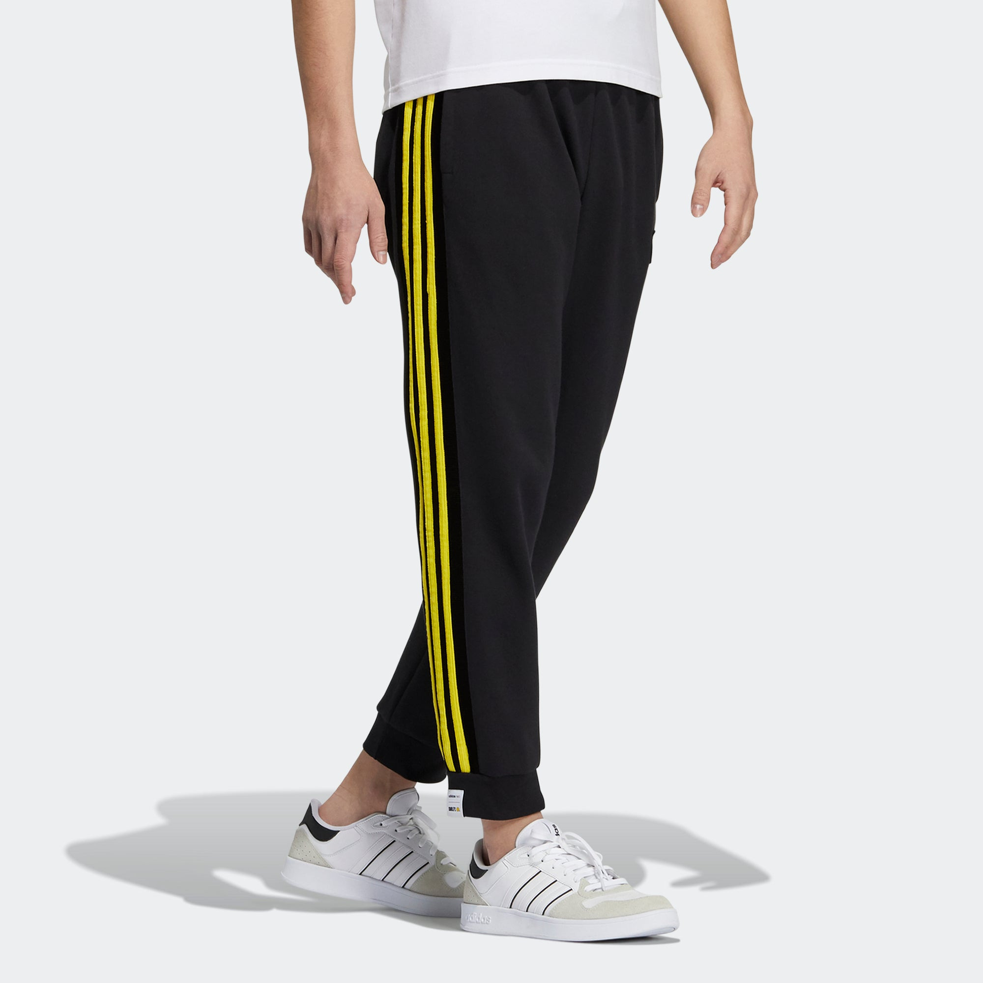 Men's adidas neo x SMILEY Crossover Smly Tp 1 Contrasting Colors Bundle Feet Sports Pants/Trousers/J - 4