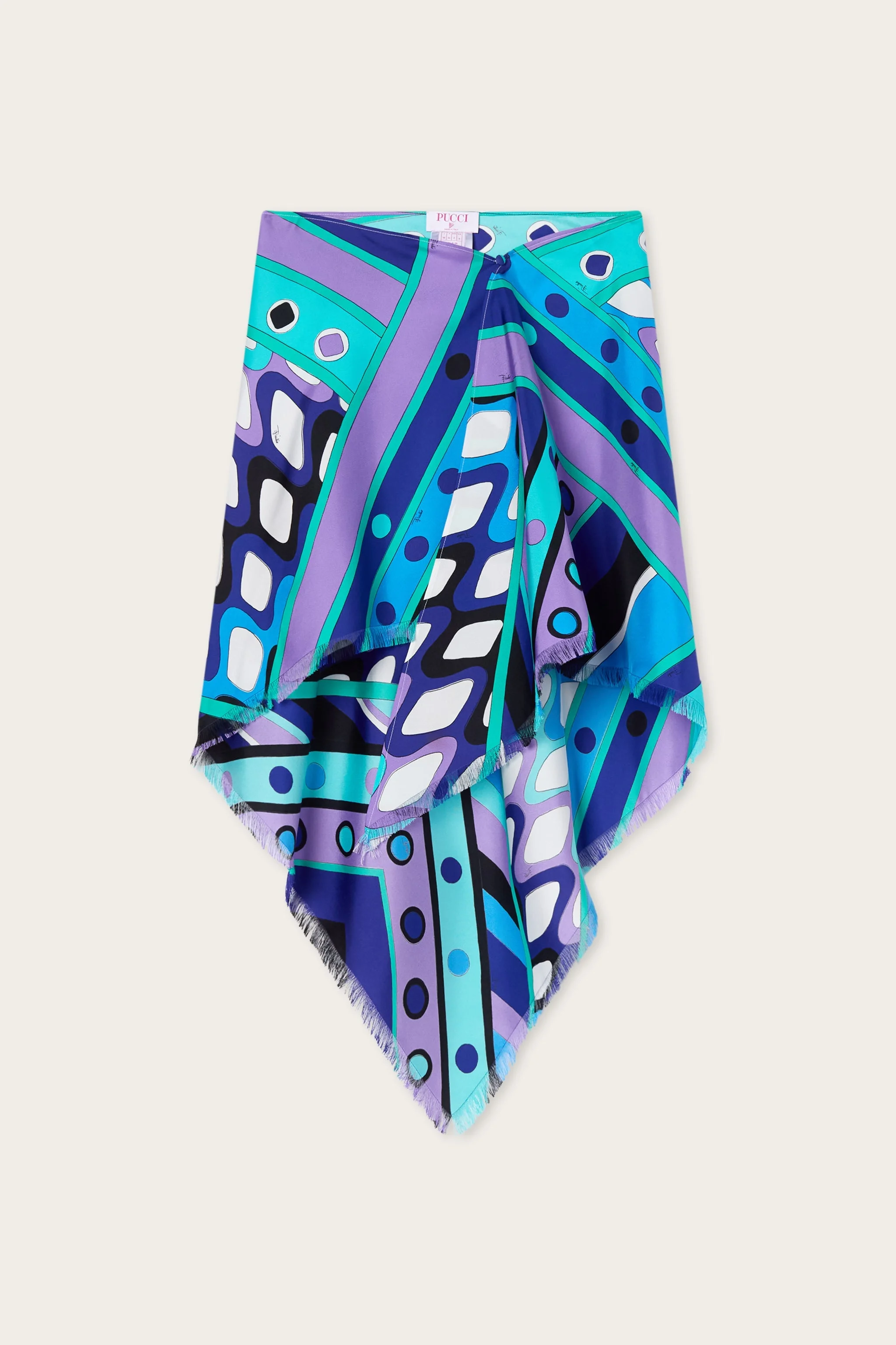 VIVARA PRINT SILK SKIRT - 1