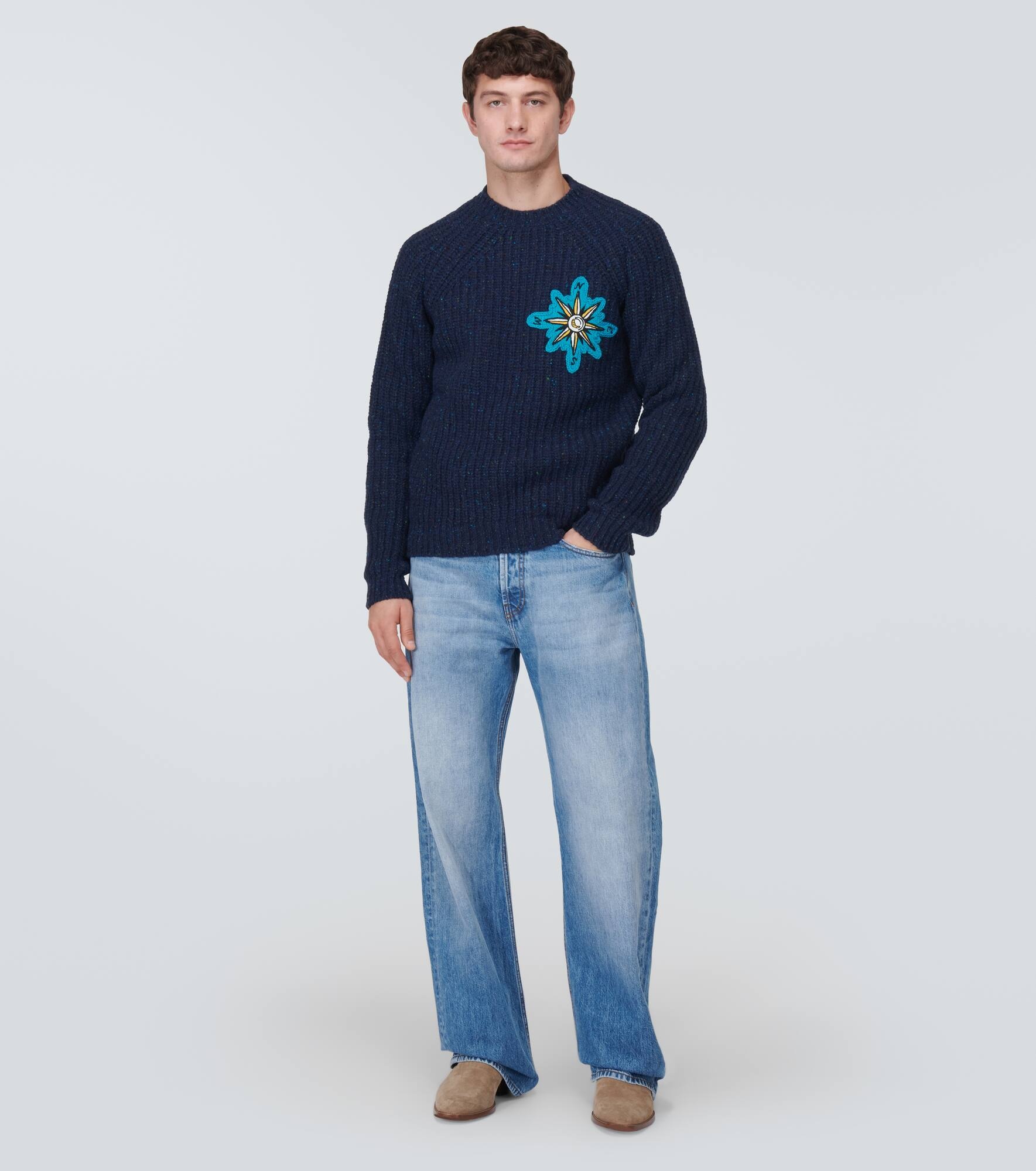 Rib-knit wool-blend sweater - 2